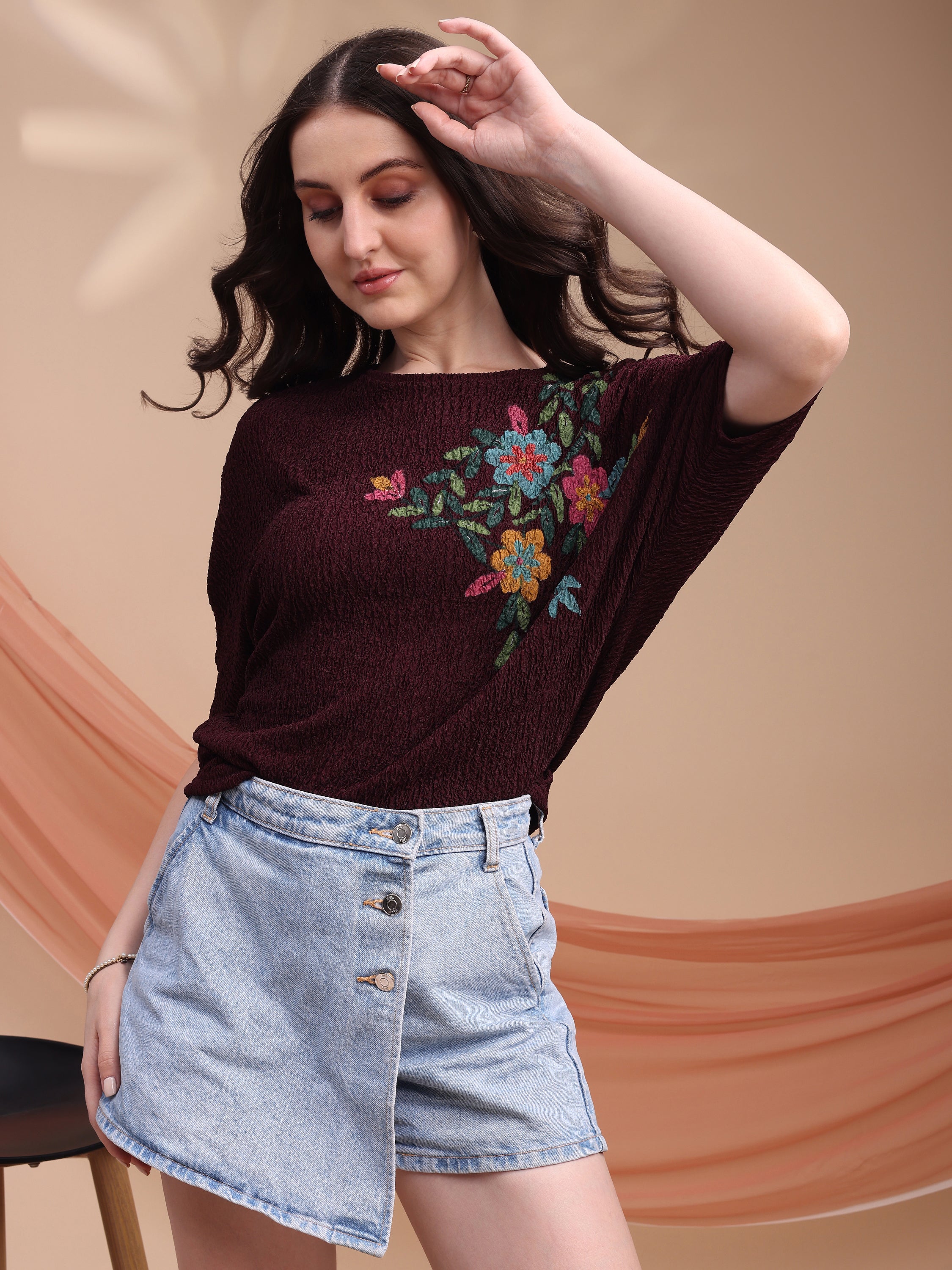 Hand Printed Oversized Top