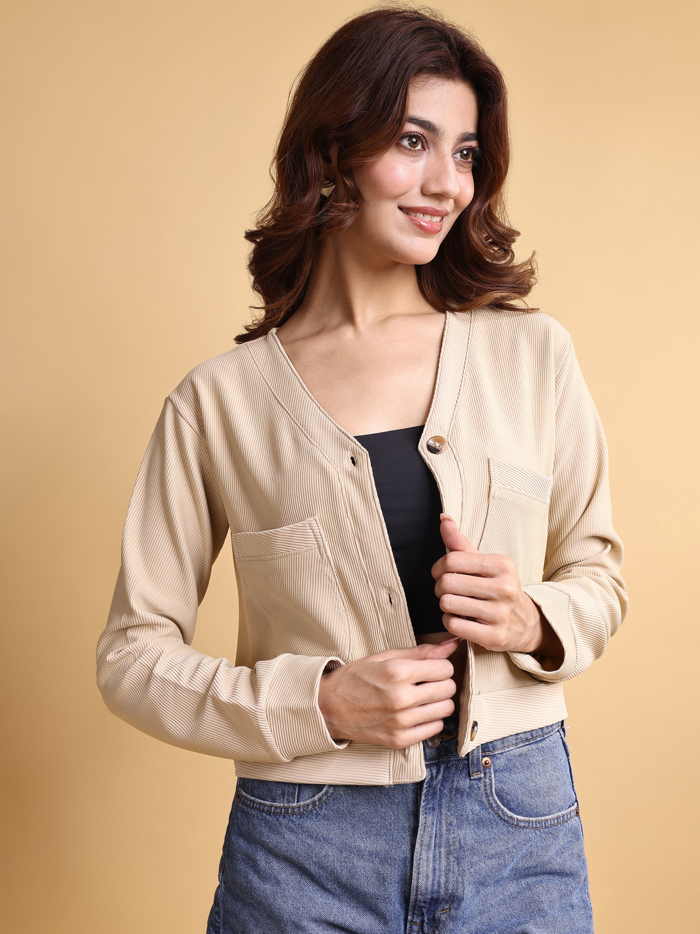 Women Solid Cardigan Top