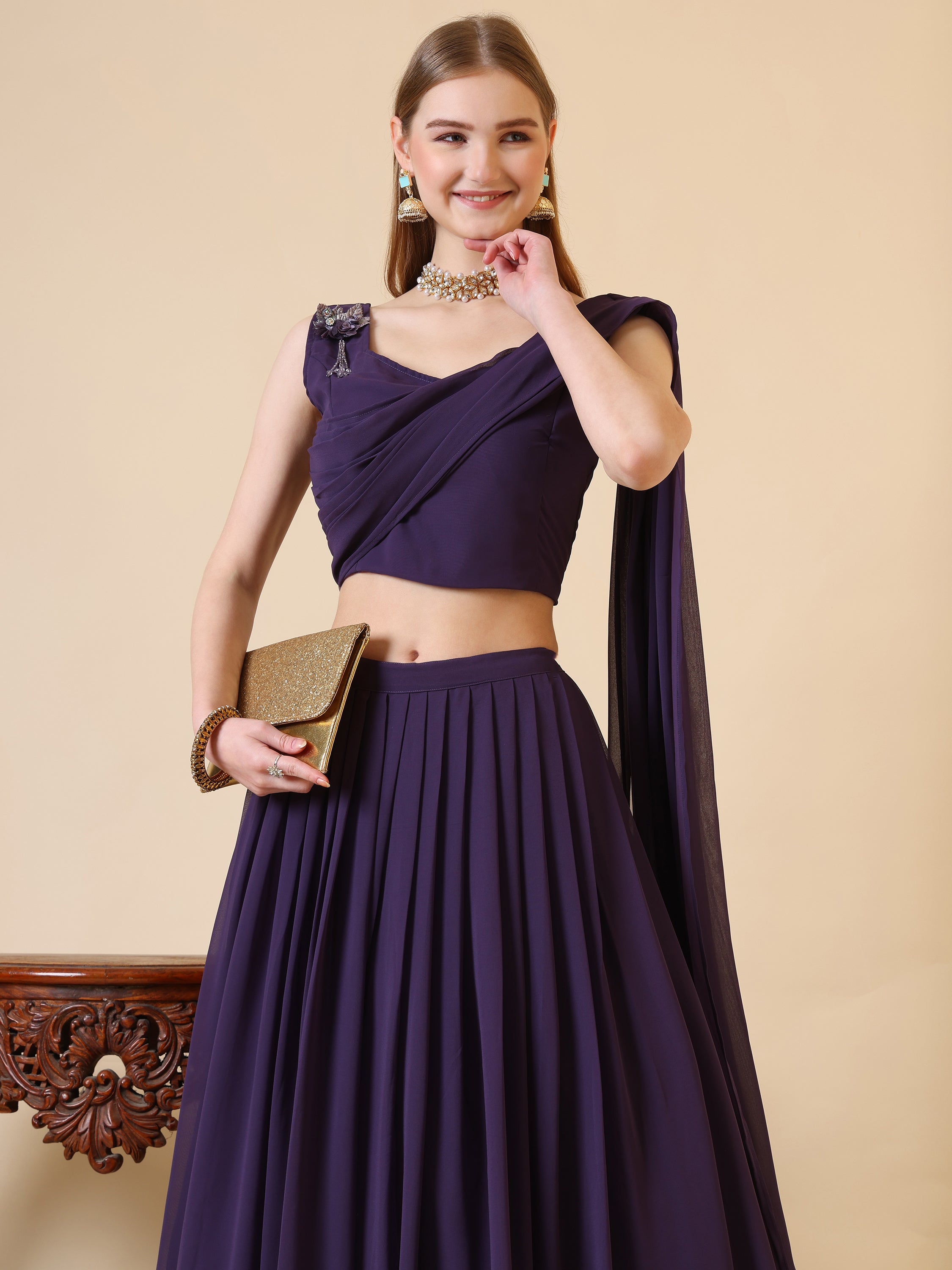 Ready to Wear Lehenga Choli Three Piece Set