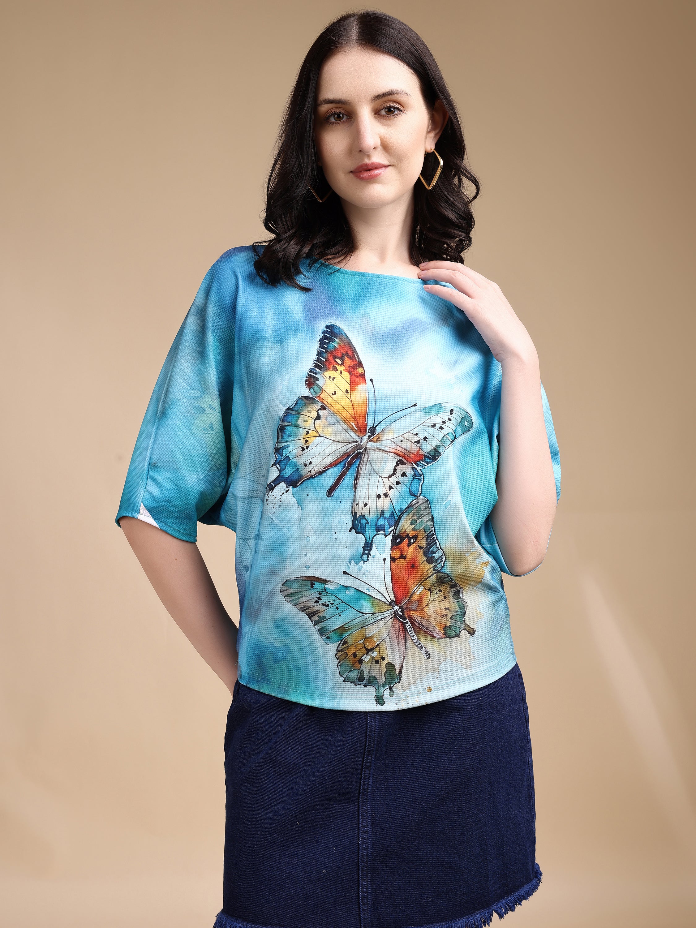 Women printed oversized Top