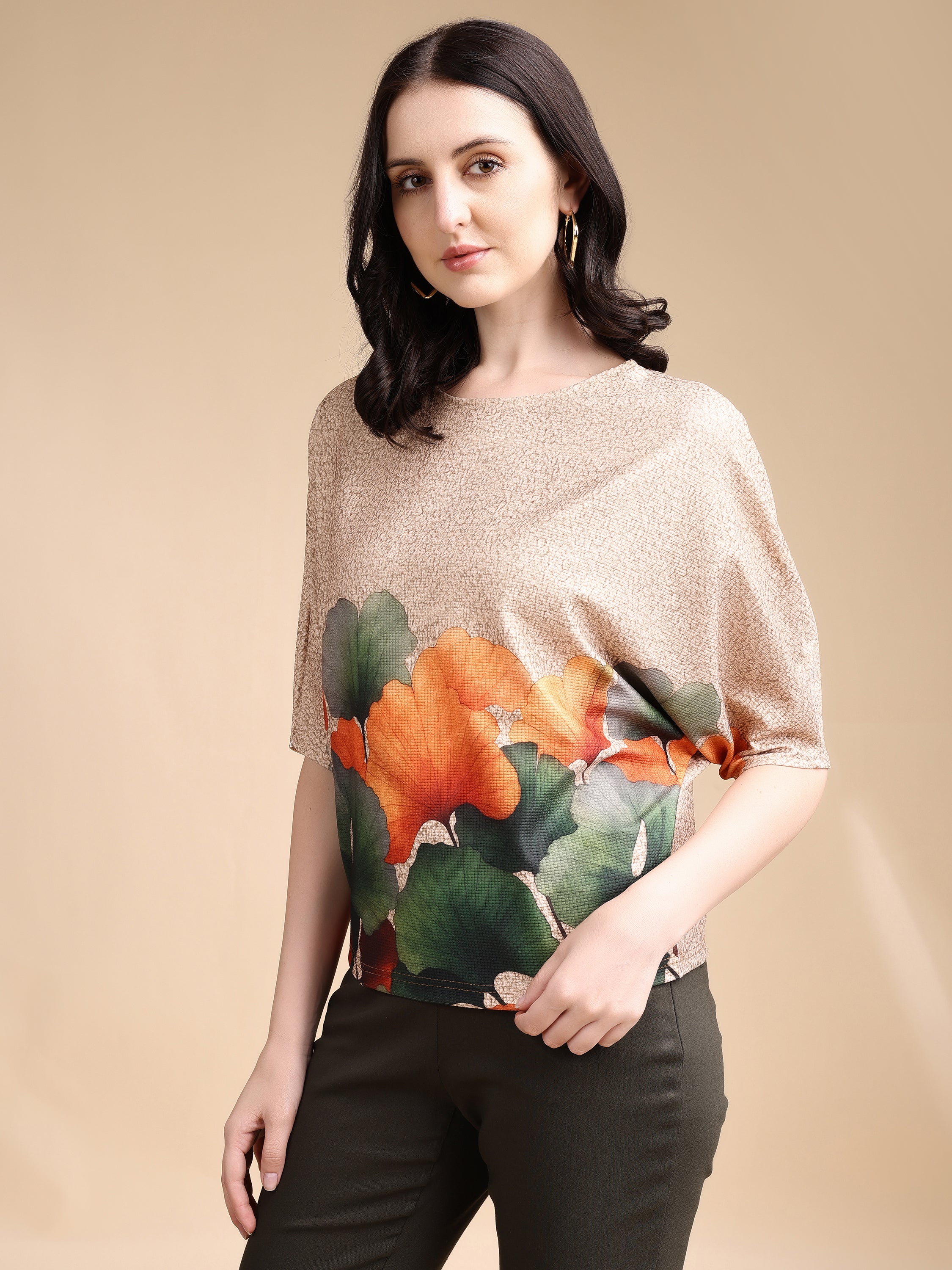 Women printed oversized Top