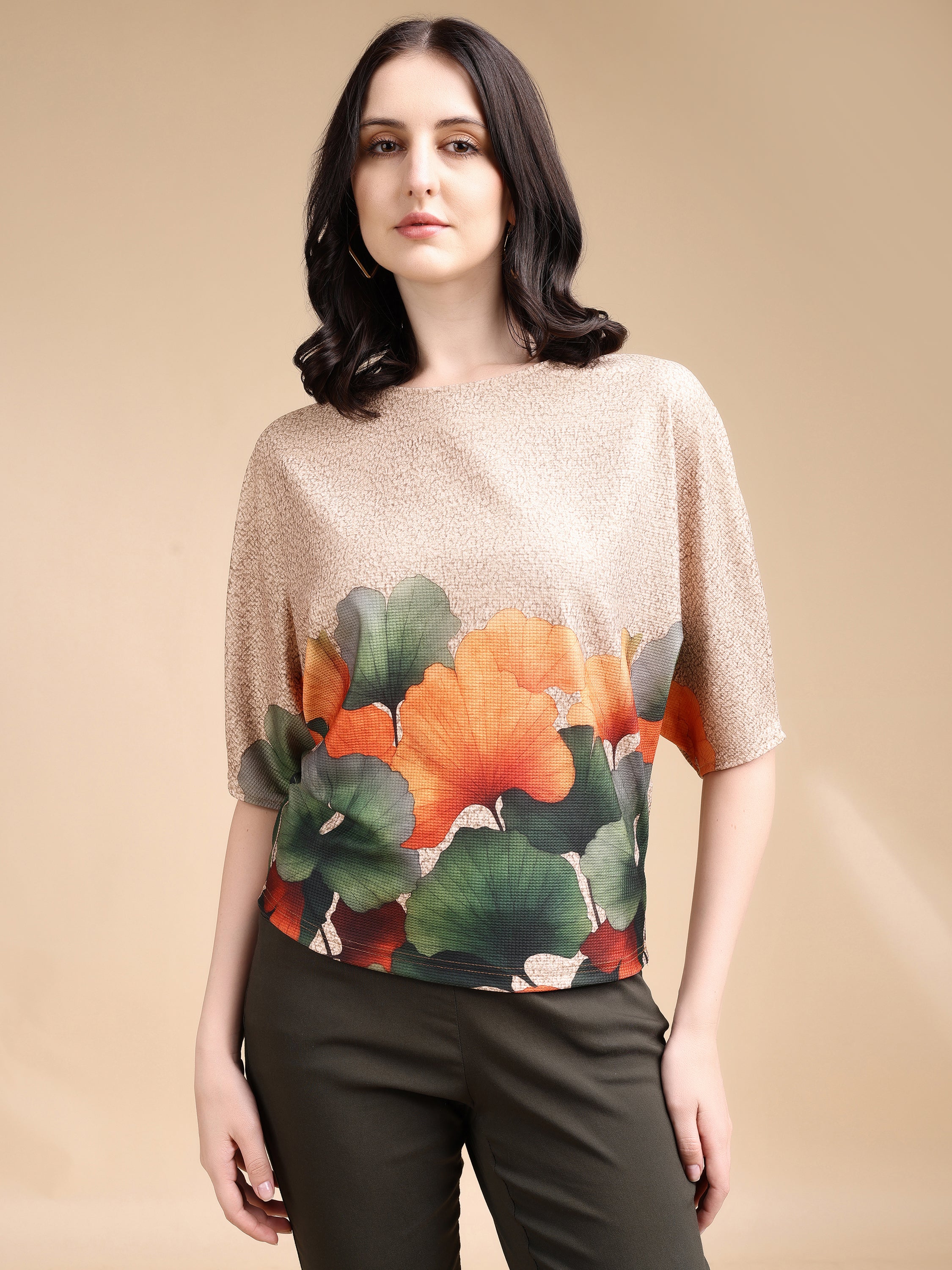 Women printed oversized Top