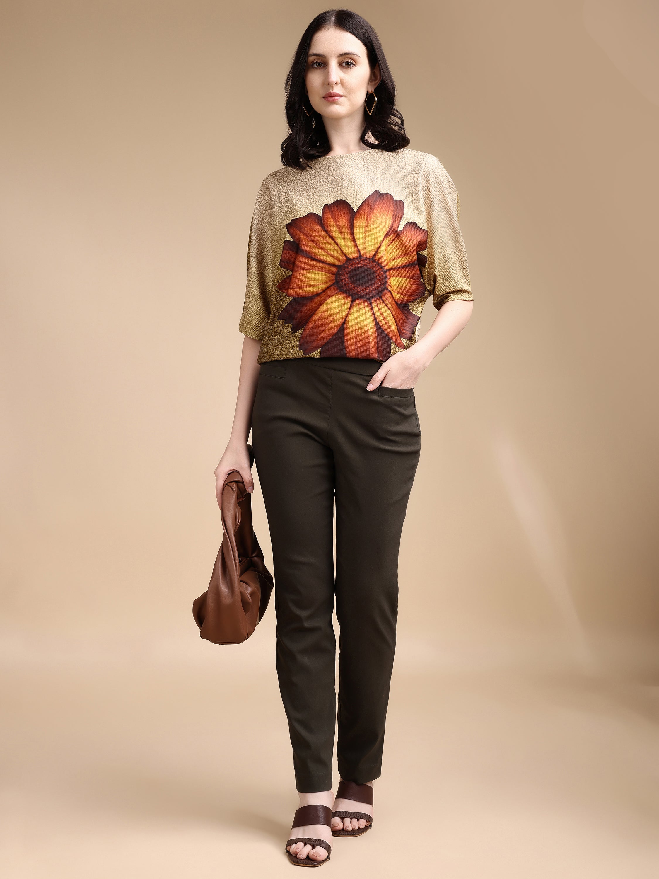 Women printed oversized Top