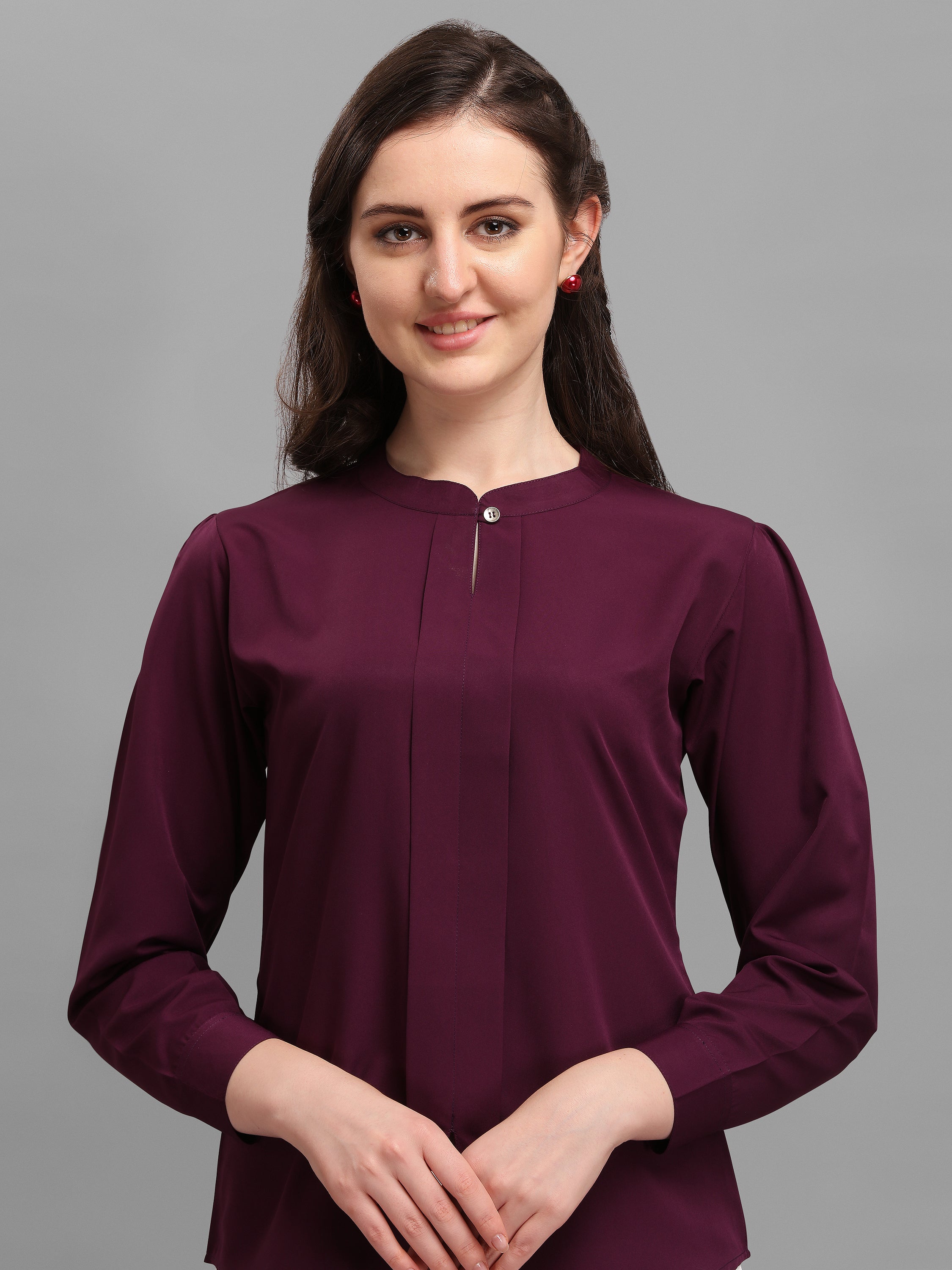 Kinjo Women Solid Formal Shirt