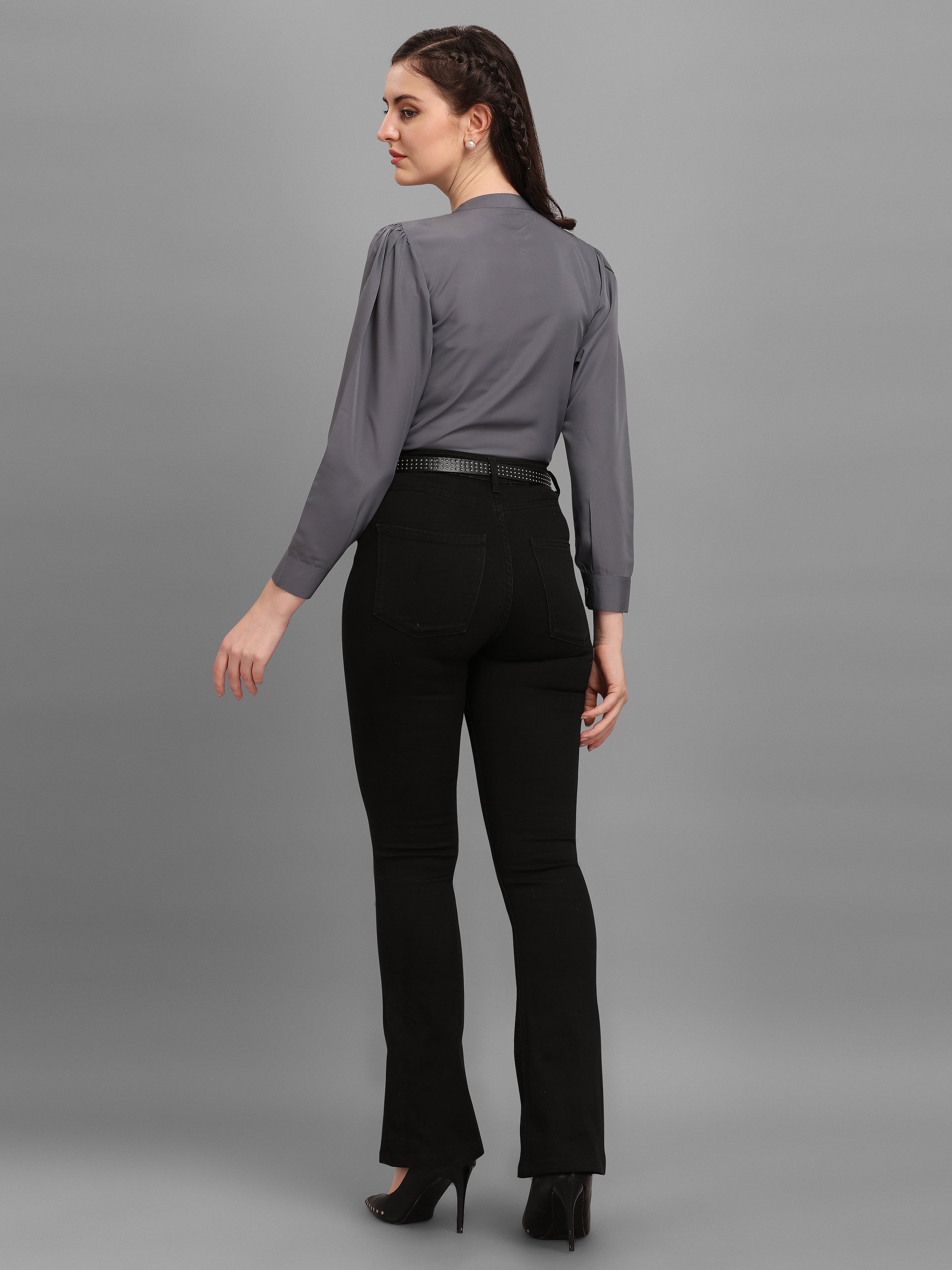 Kinjo Women Solid Formal Shirt