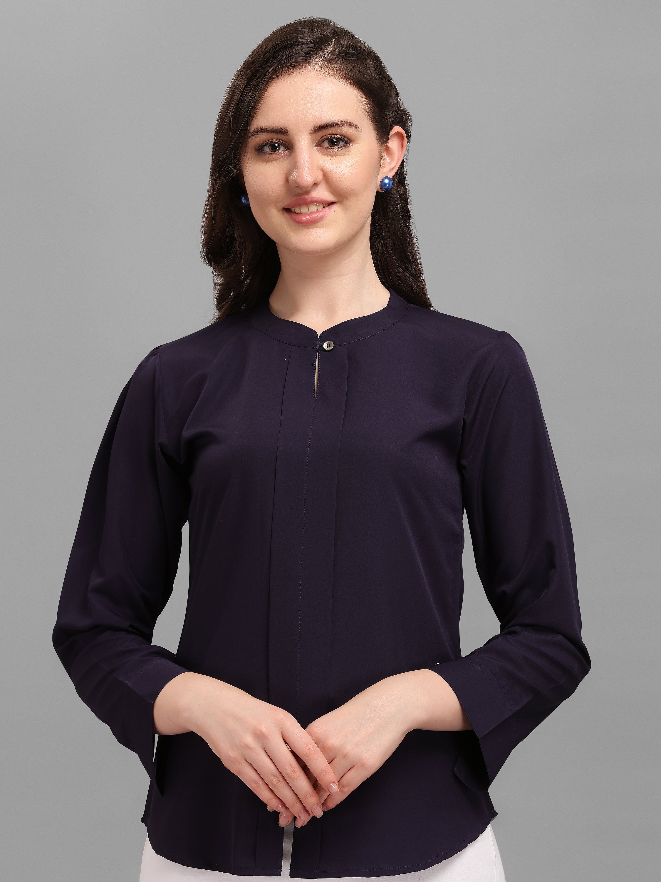 Kinjo Women Solid Formal Shirt