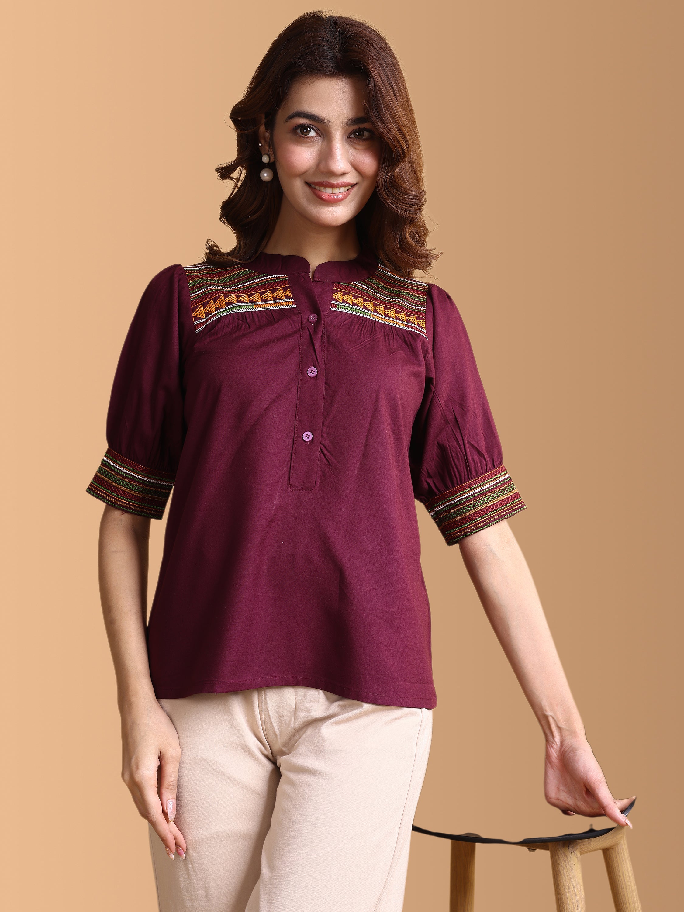 Women Embroidery Work Top