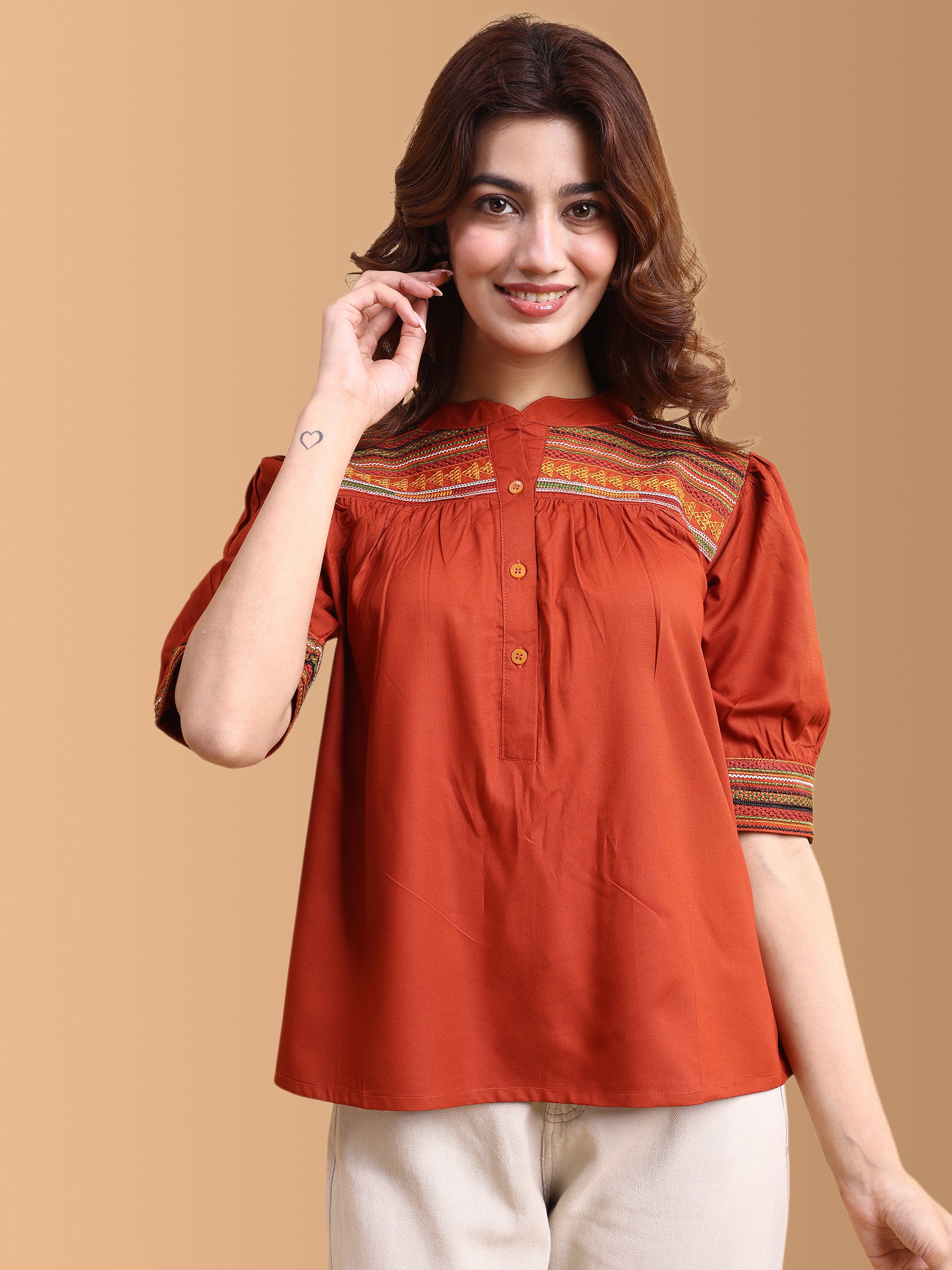 Women Embroidery Work Top