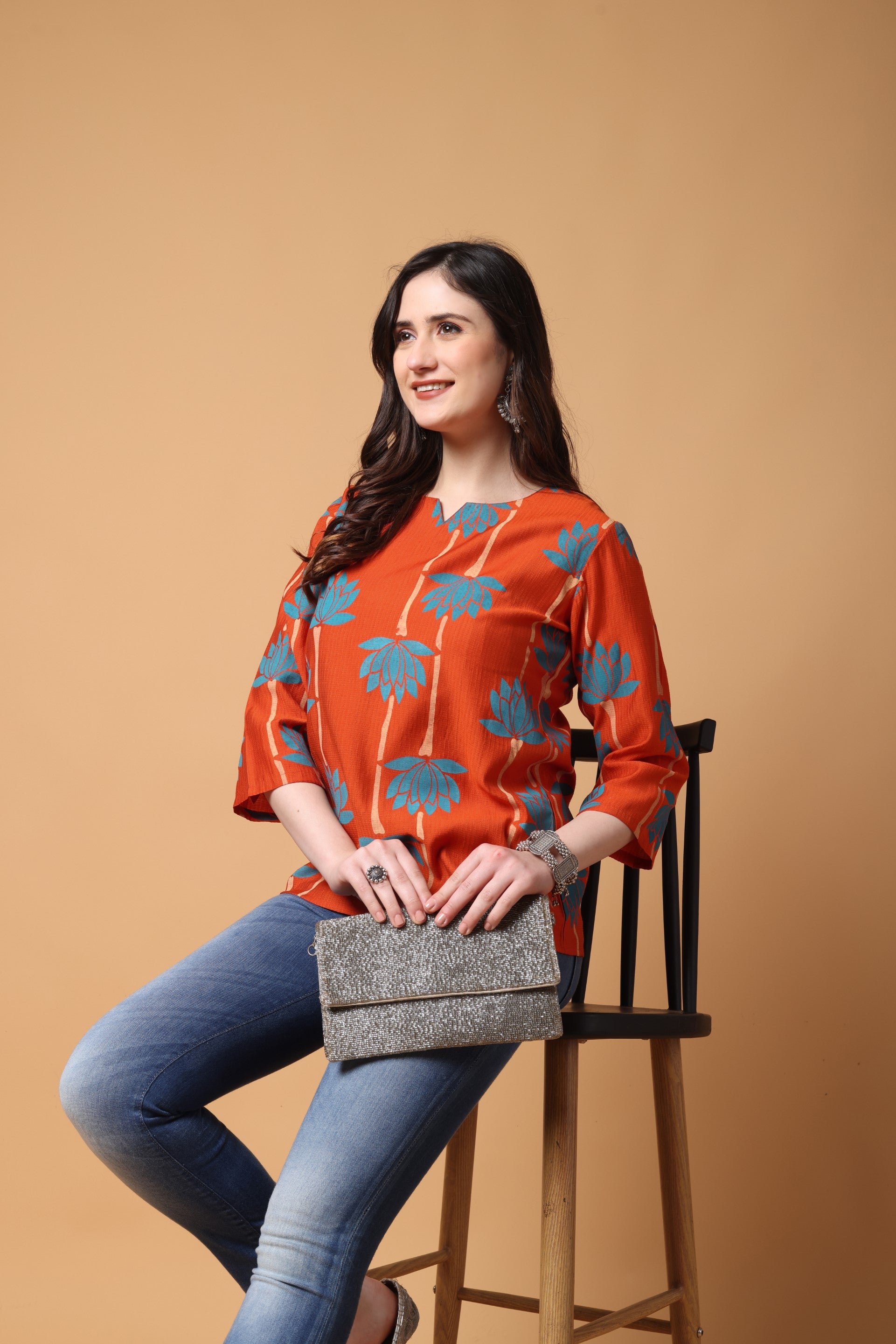 Women Lotus Printed Top