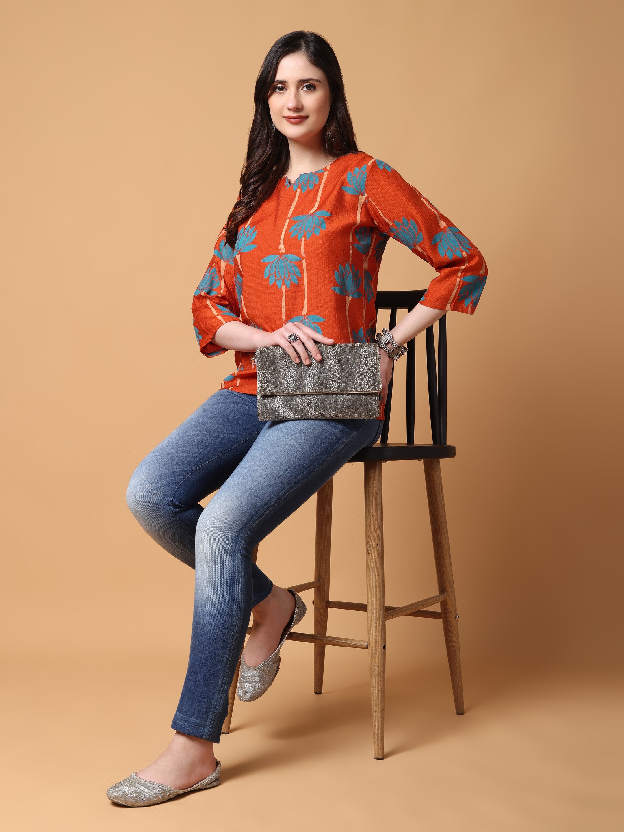Women Lotus Printed Top