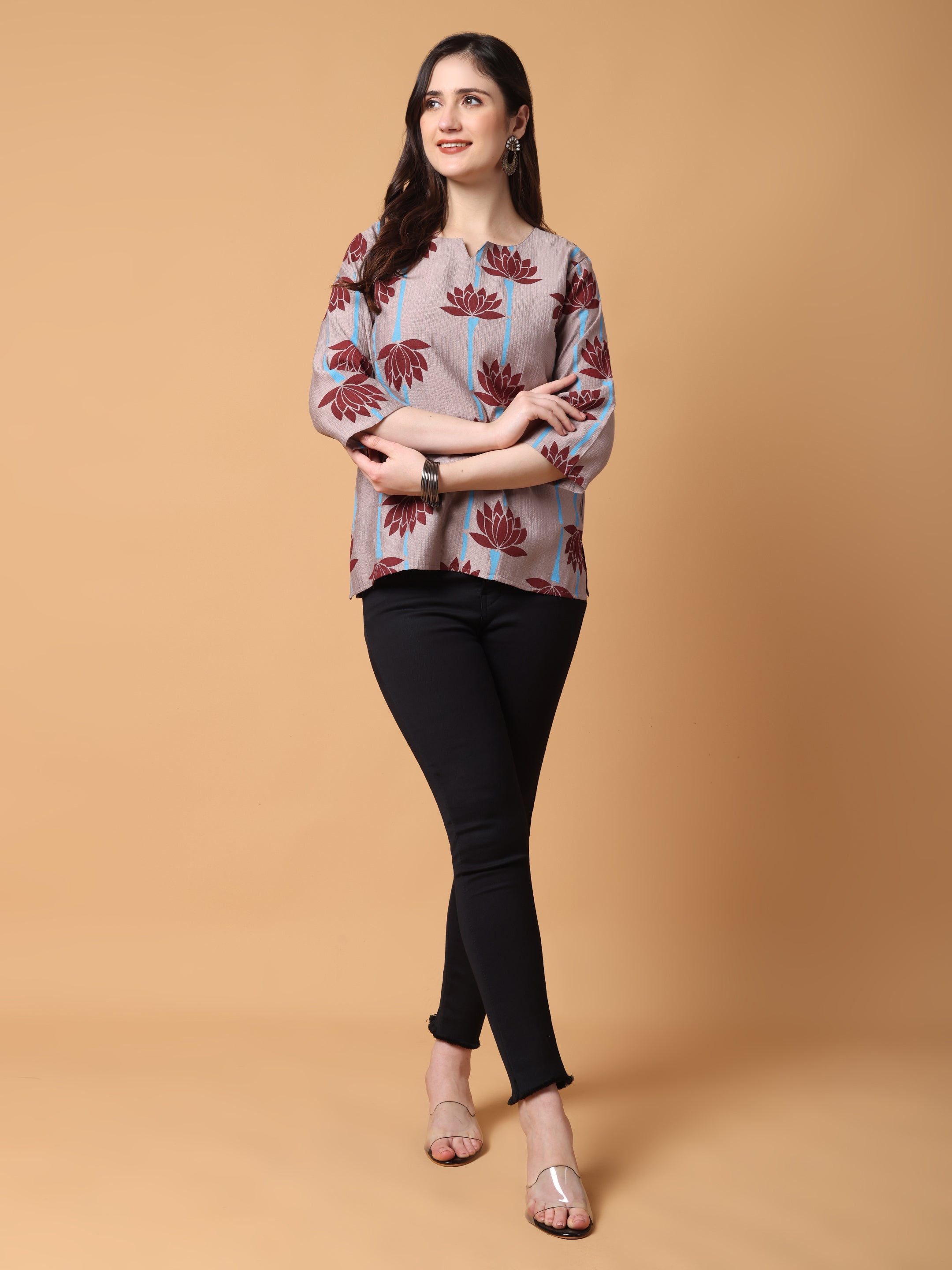 Women Lotus Printed Top