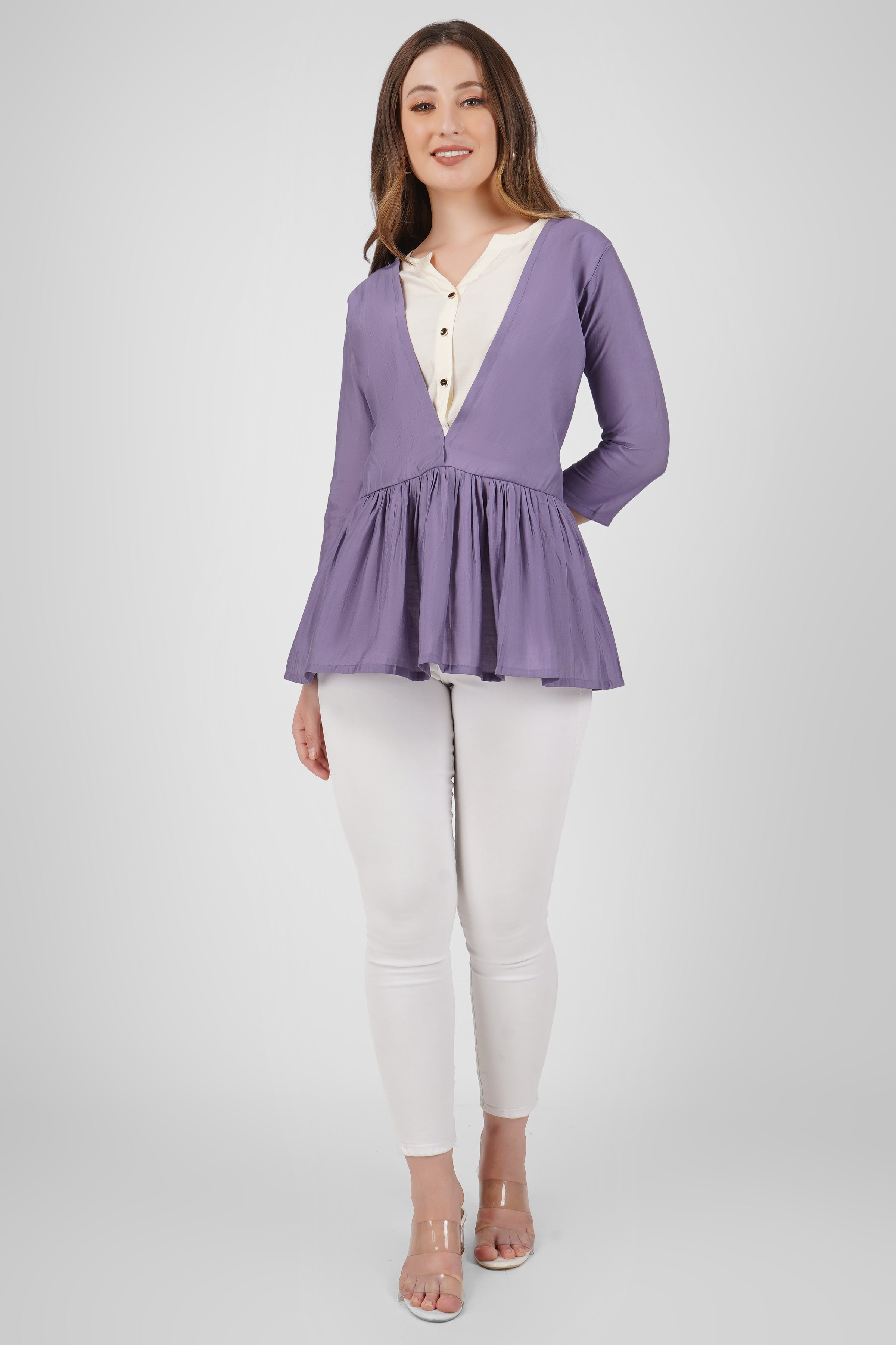Women Solid Flared Tops