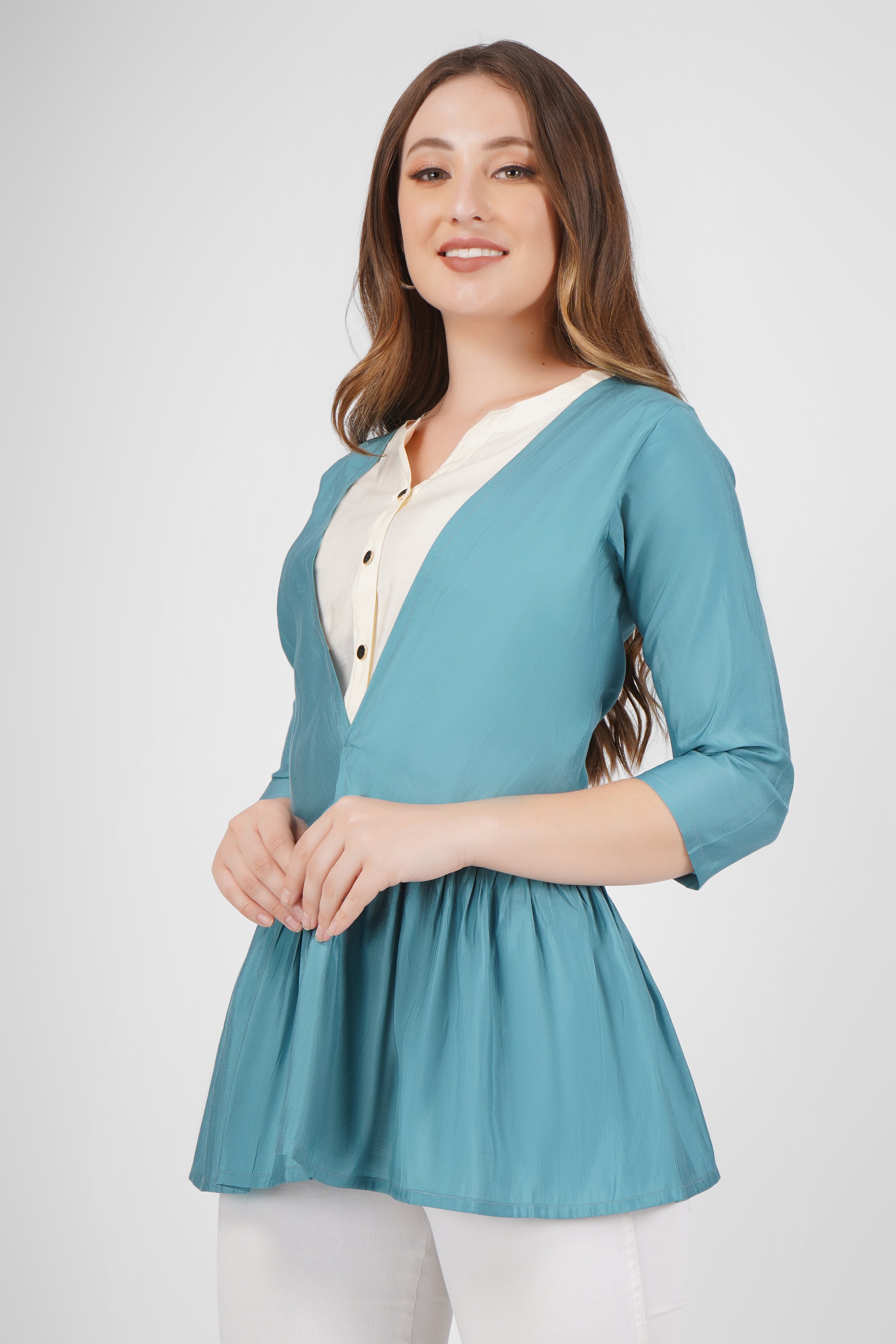 Women Solid Flared Tops