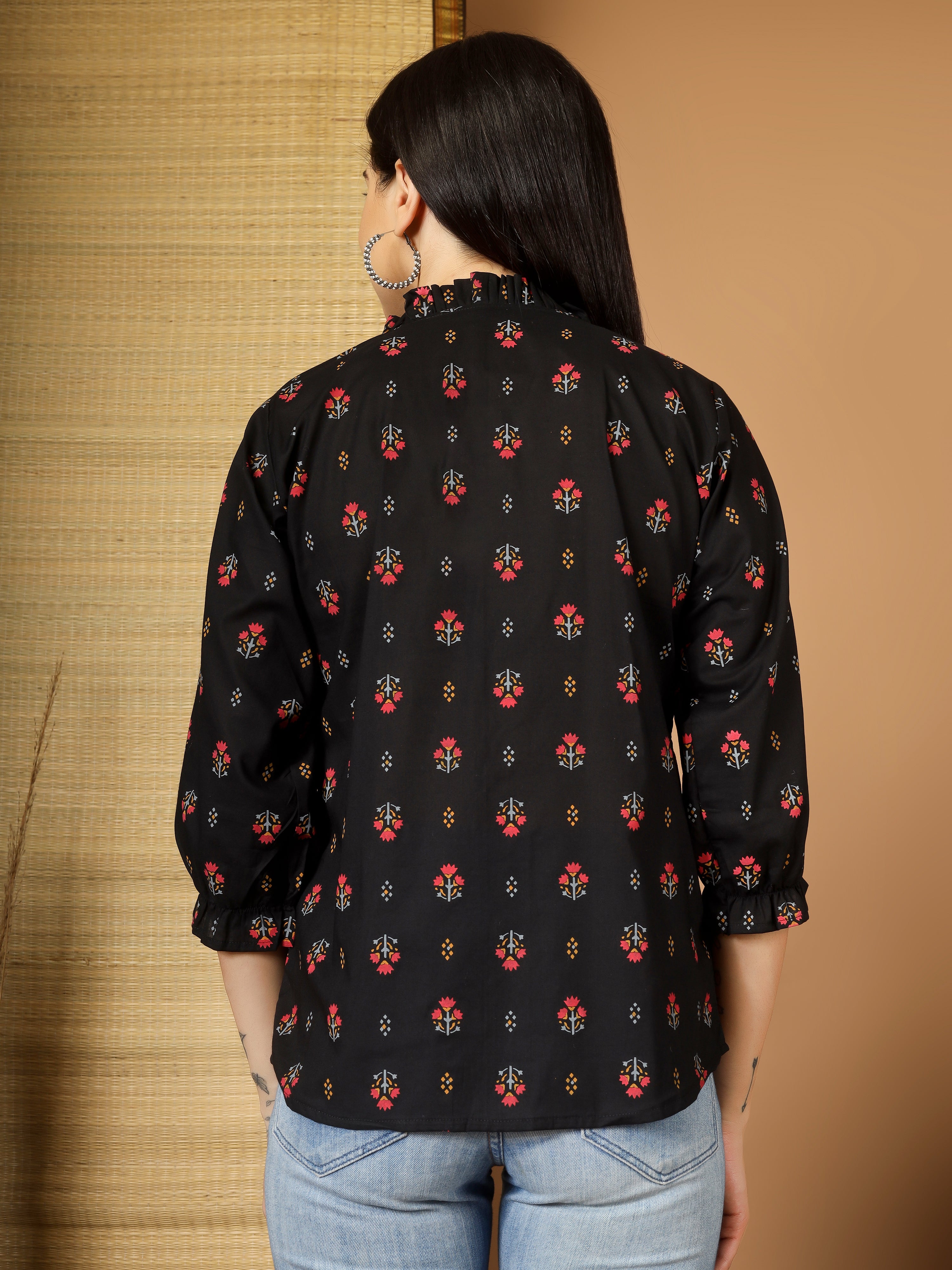 Women Floral Printed Casual Tops