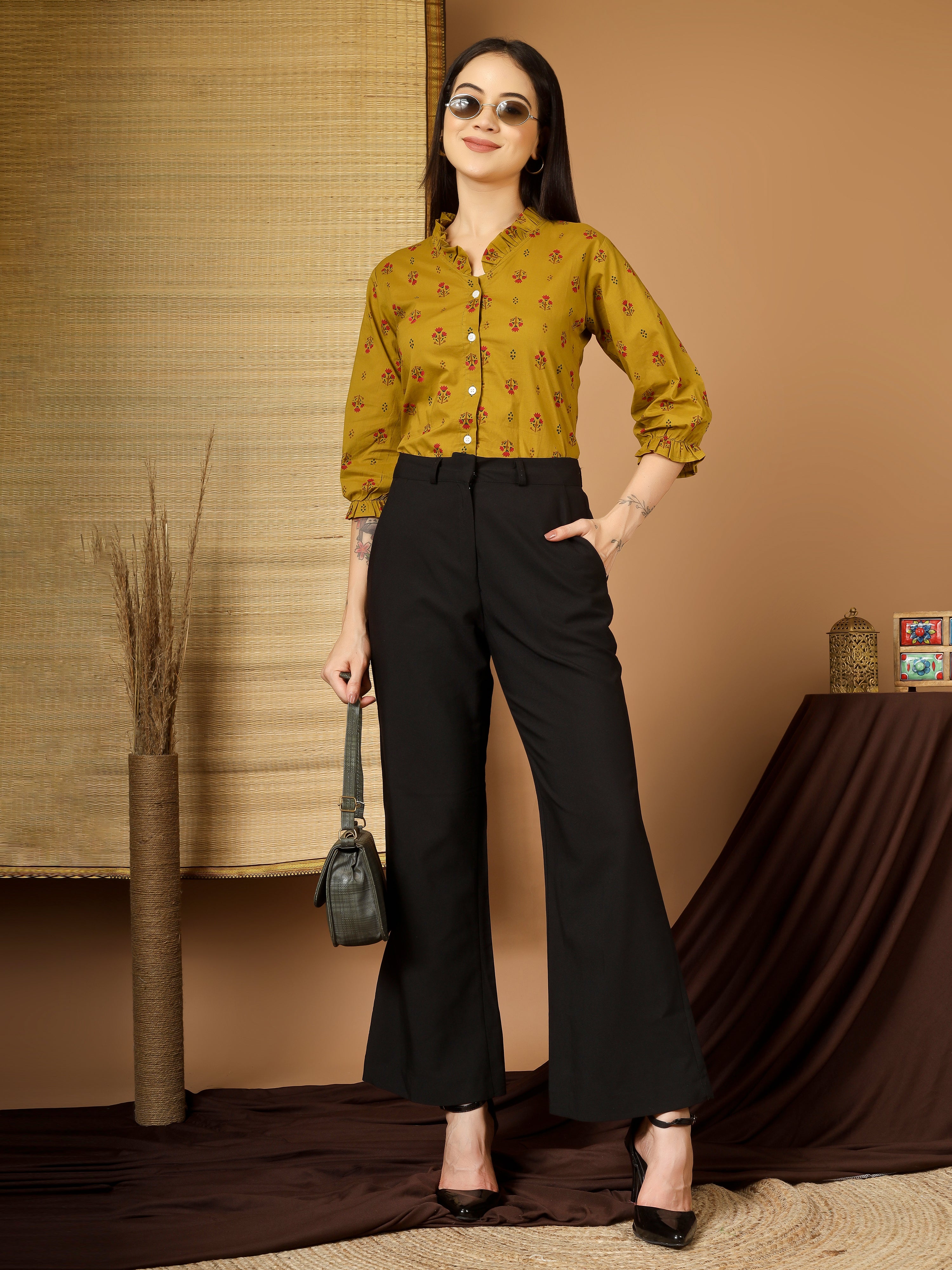 Women Floral Printed Casual Tops