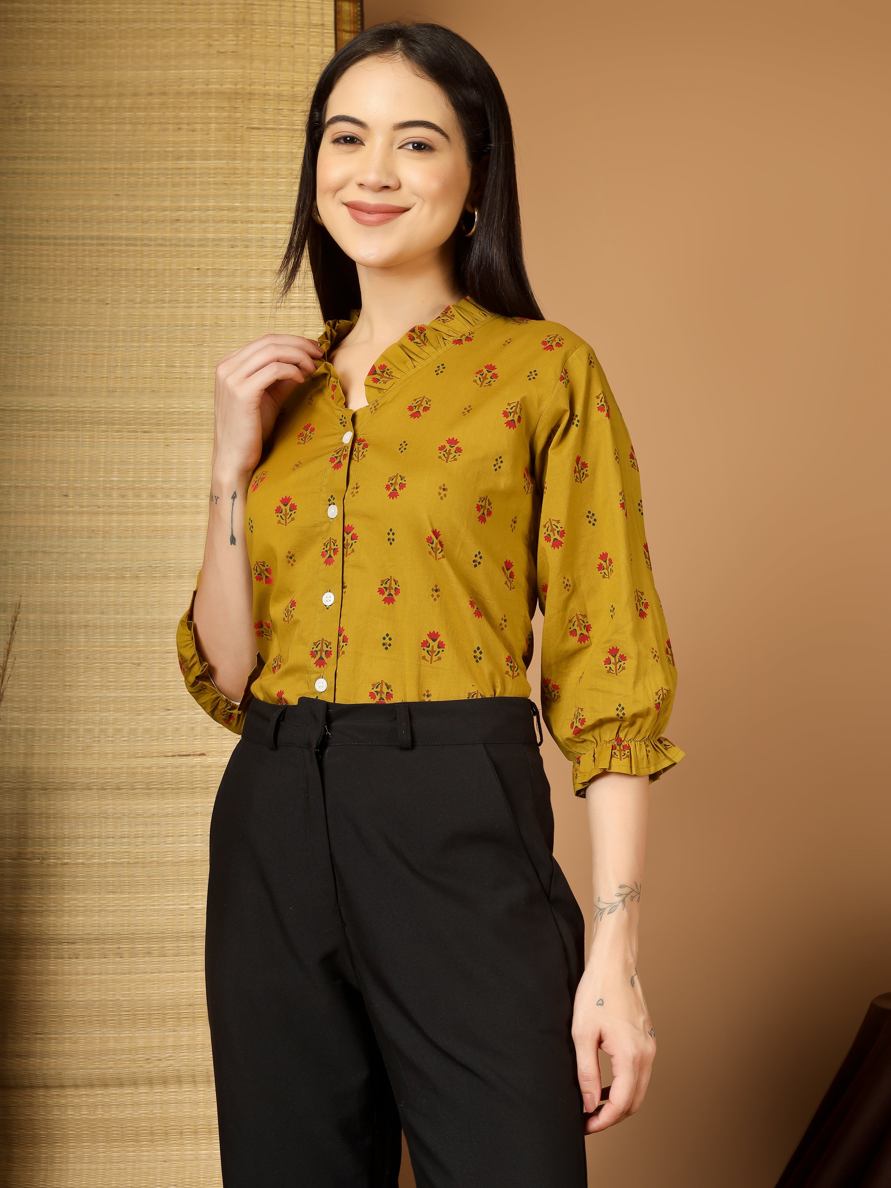 Women Floral Printed Casual Tops