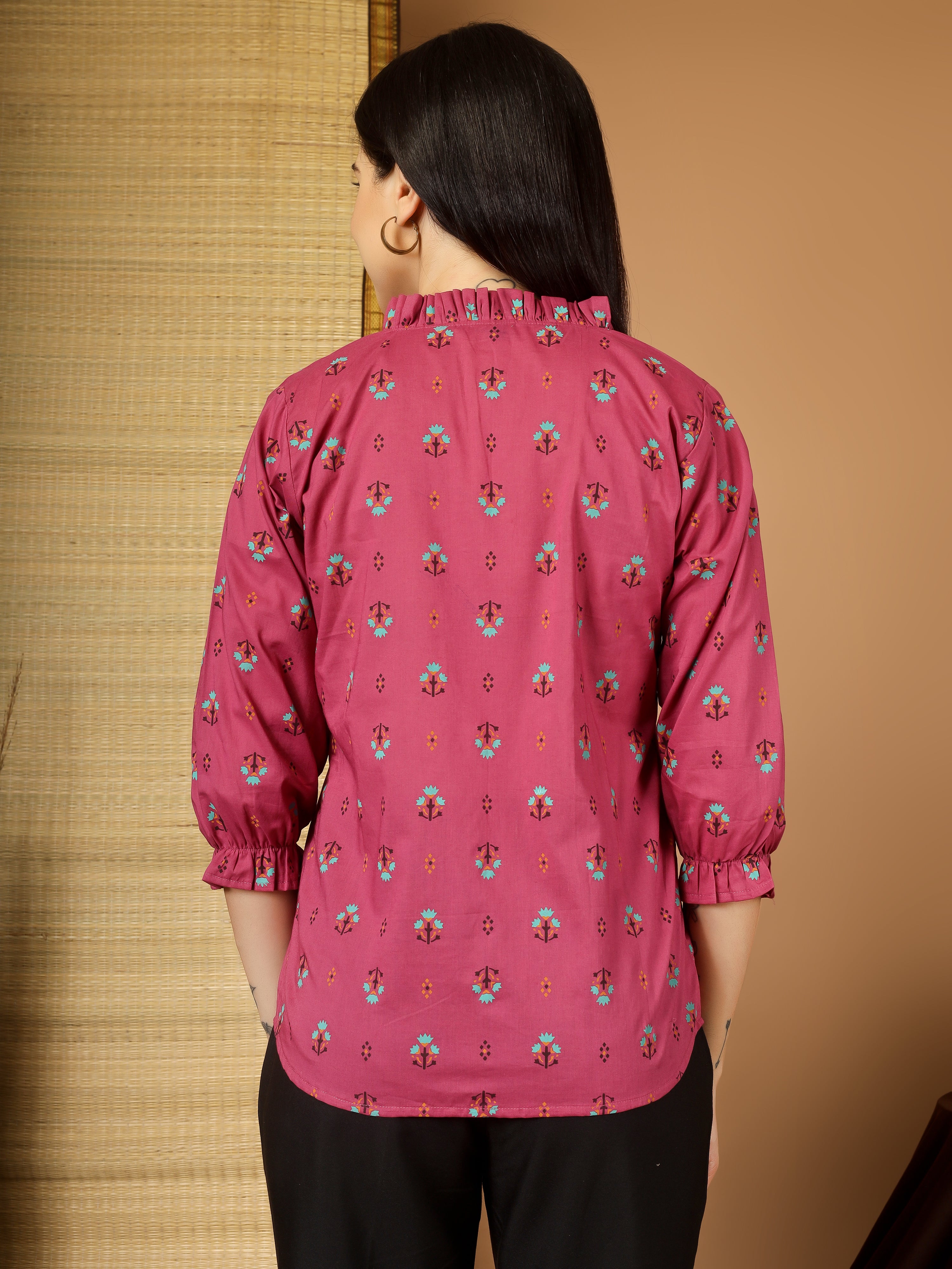 Women Floral Printed Casual Tops
