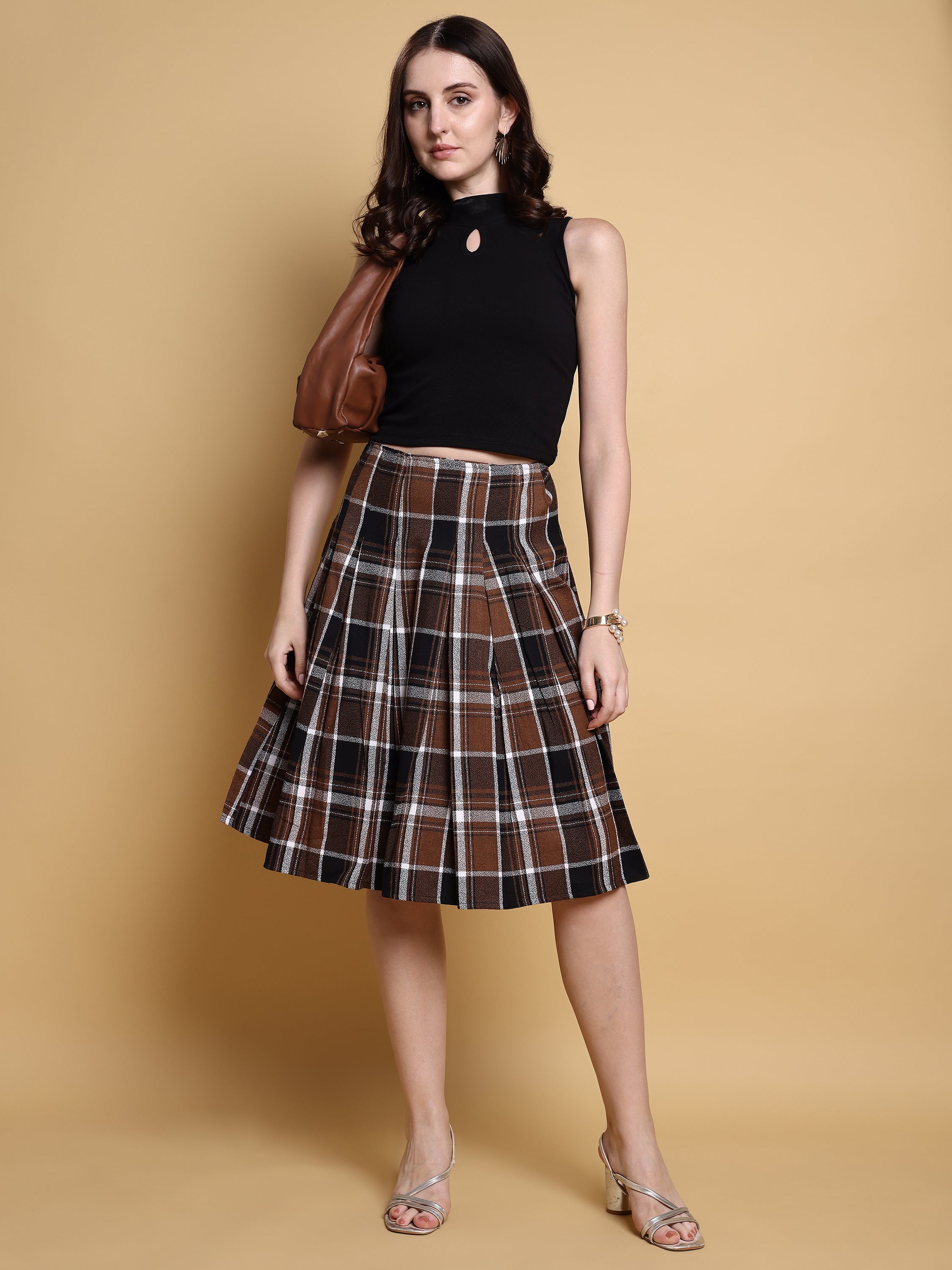 Women Flared Midi Skirt