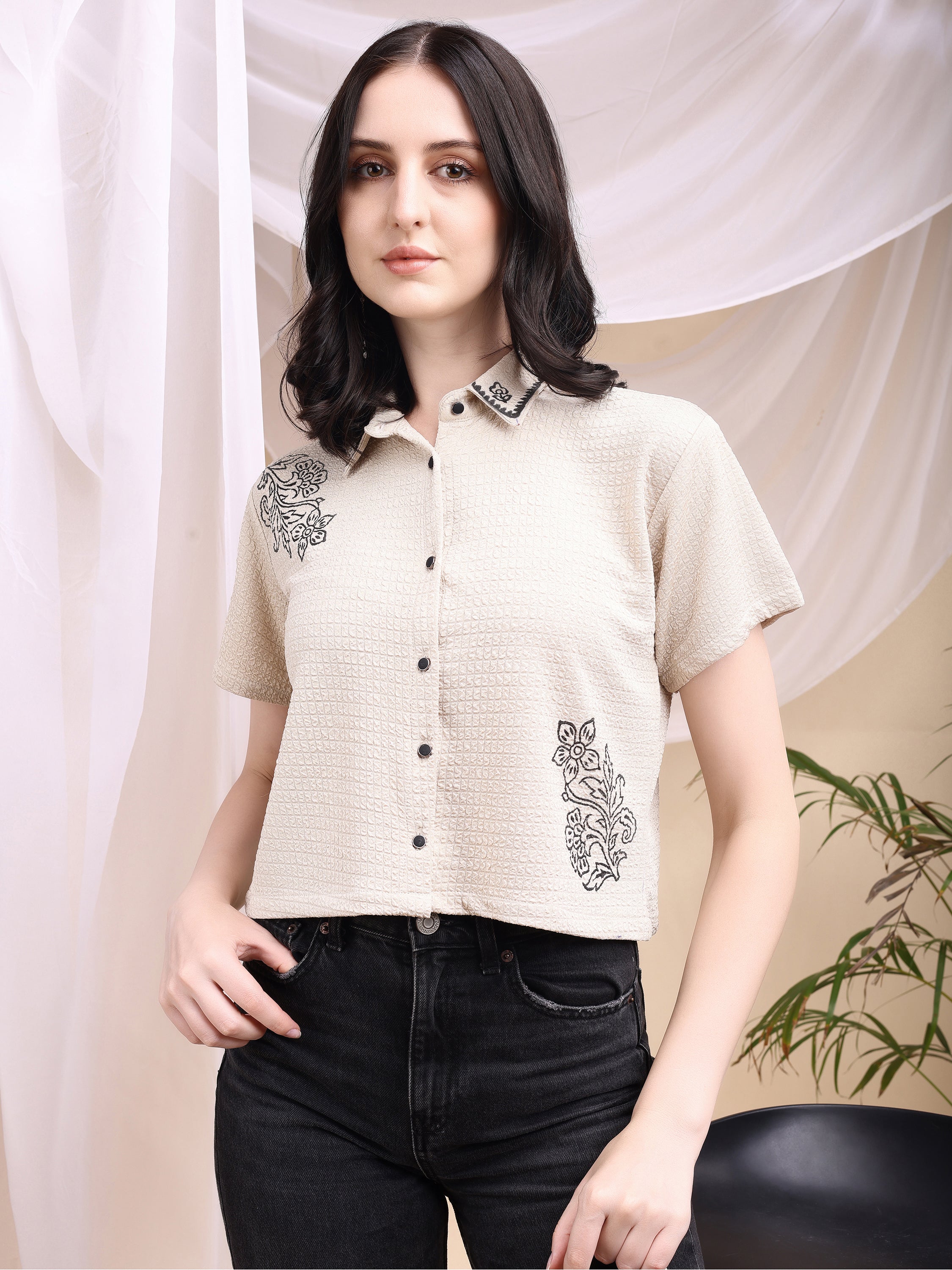 Women Block Printed Shirt