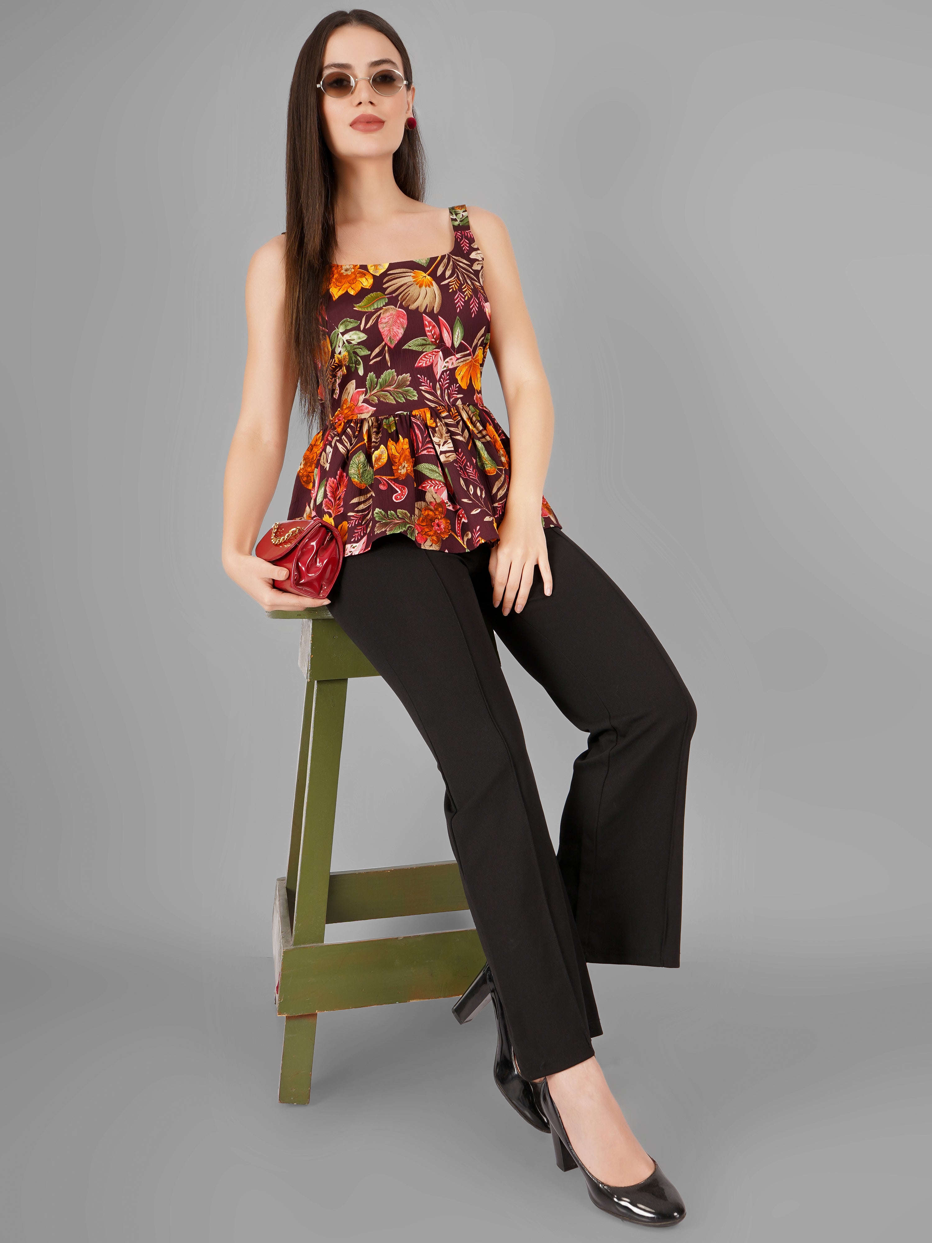 Women Floral Printed Beach Wear Tops