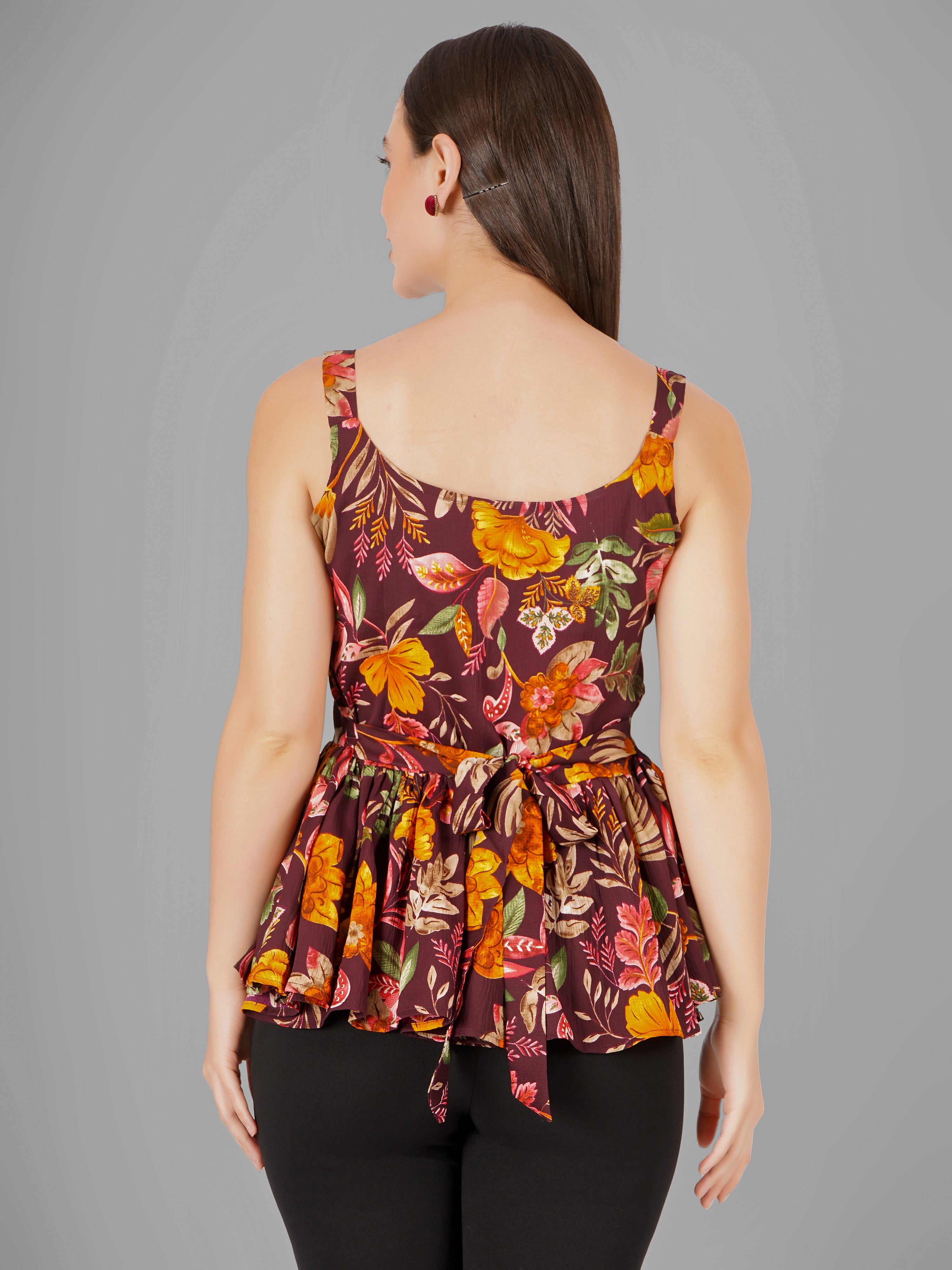 Women Floral Printed Beach Wear Tops