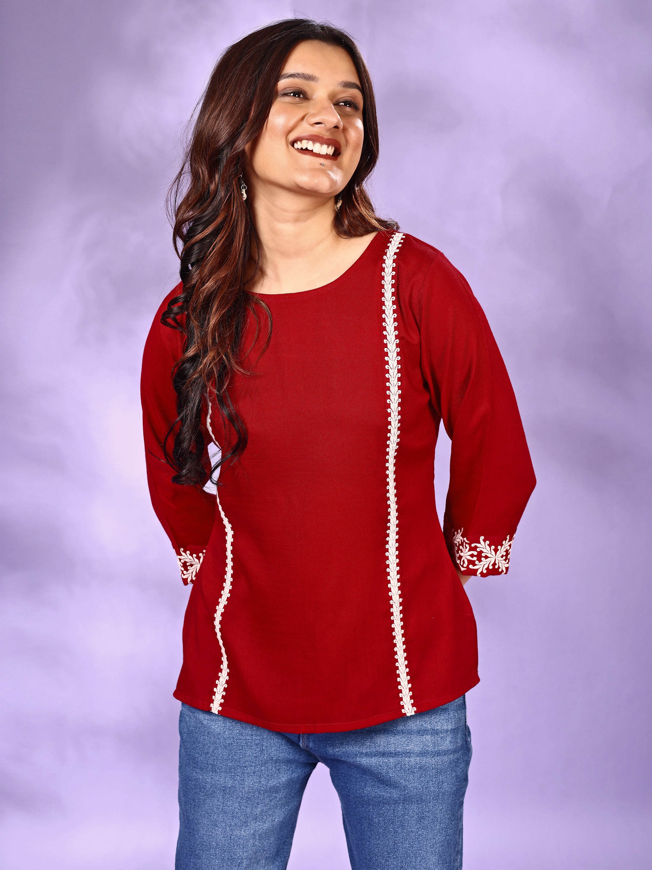 Women Embroidery Work Top