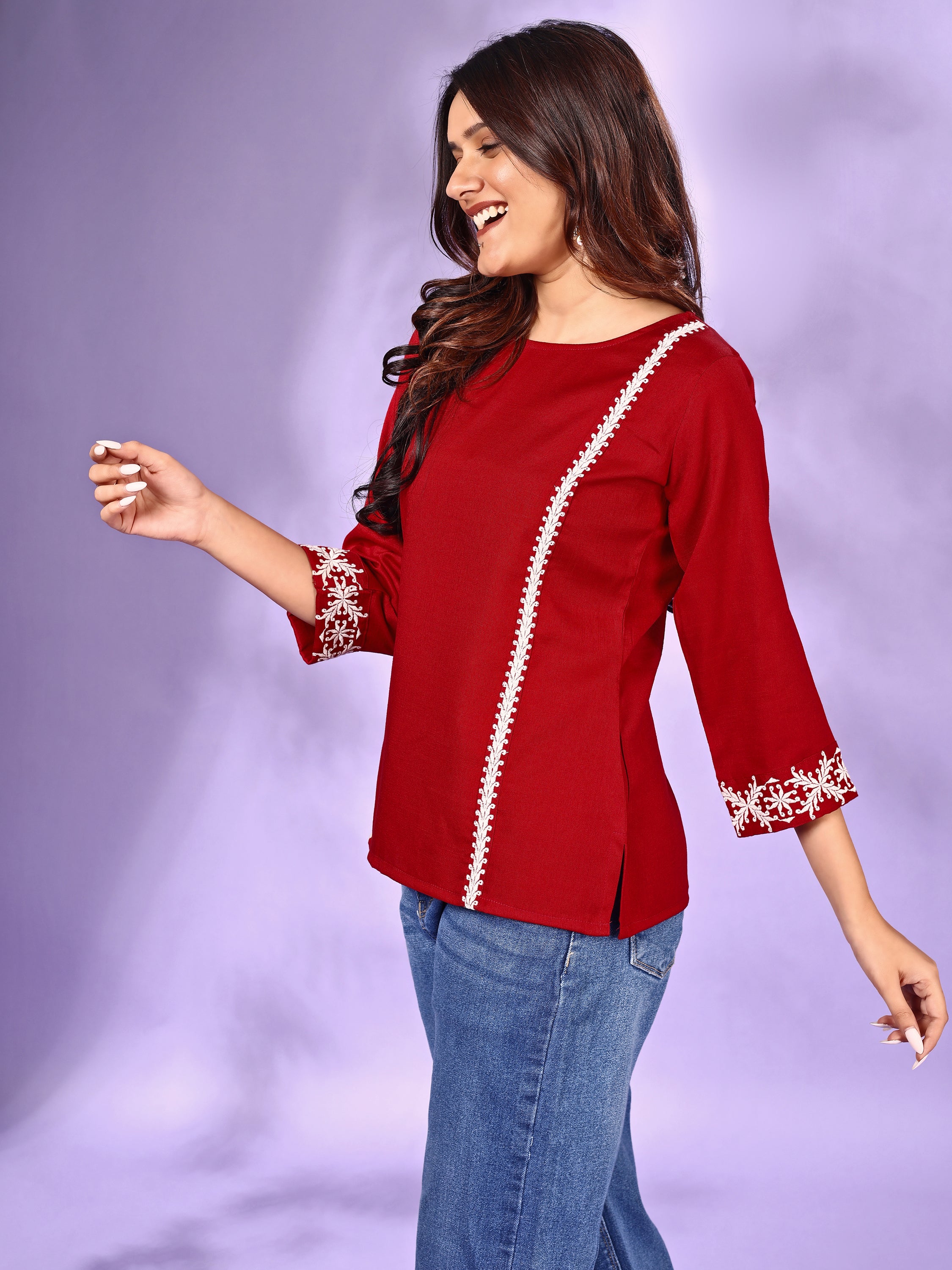 Women Embroidery Work Top