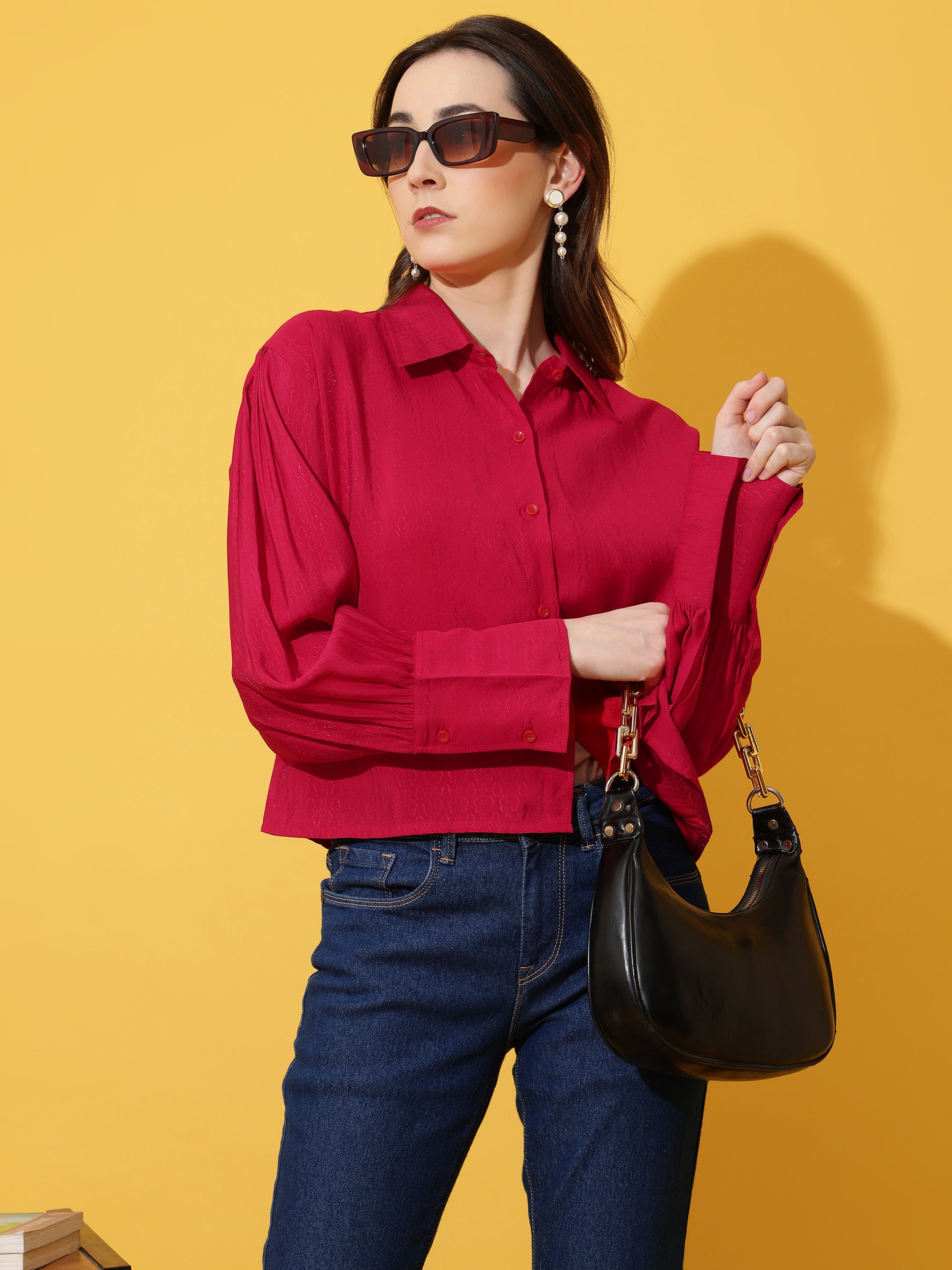 Kinjo Women Solid Formal Shirts