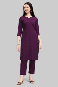 Women Solid Formal Kurta Pant