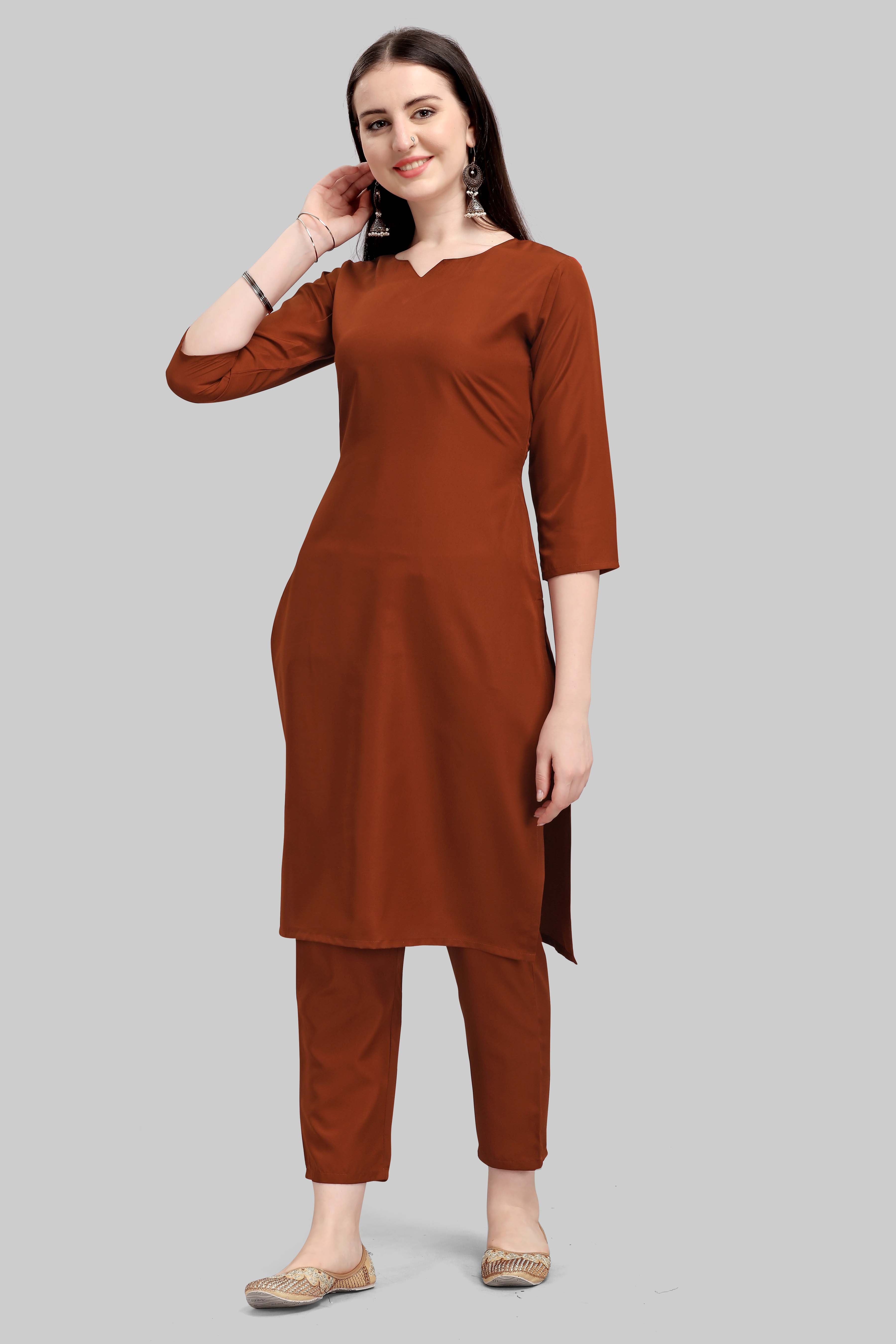 Women Solid Formal Kurta Pant