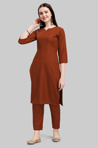Women Solid Formal Kurta Pant