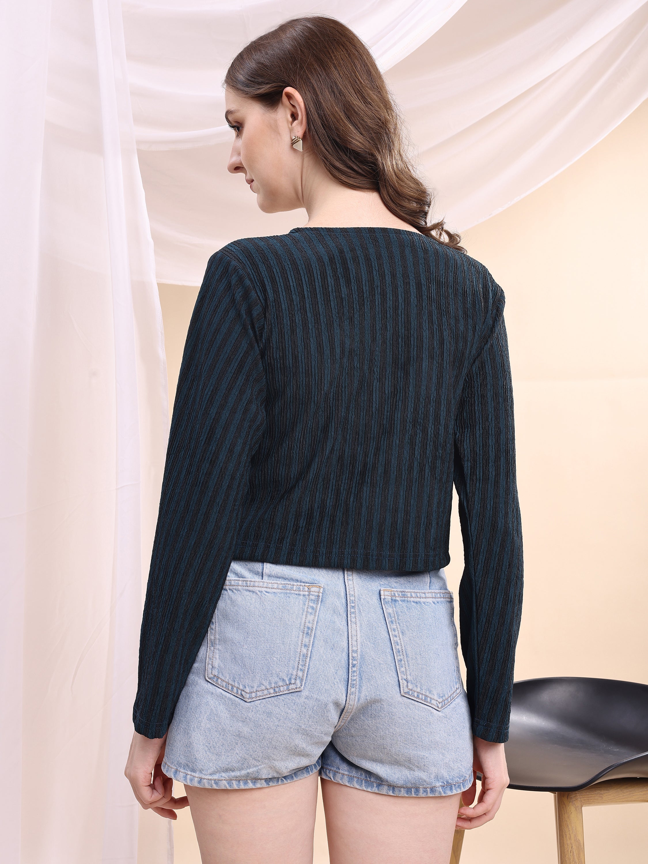 Women Striped Formal Tops