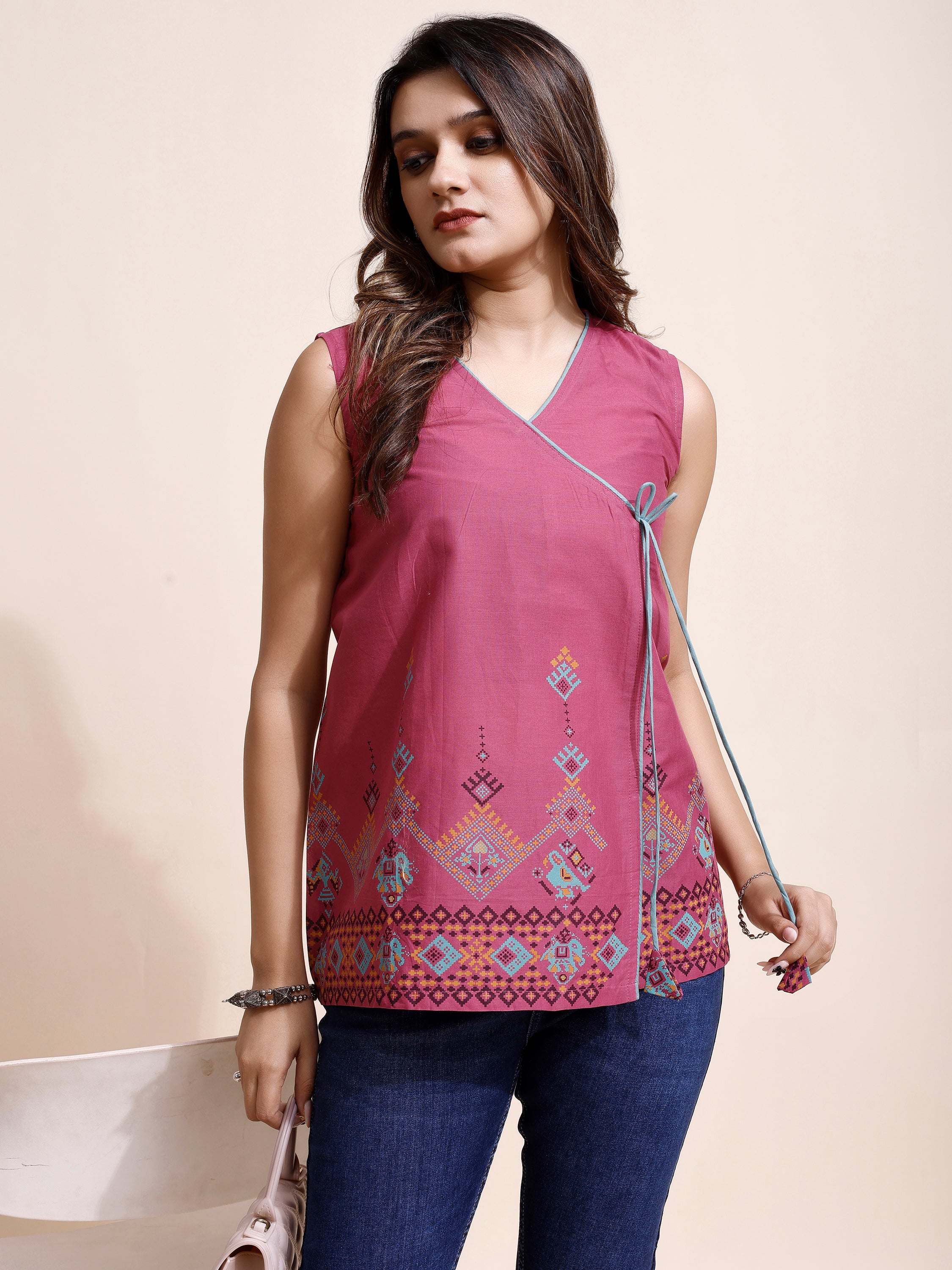 Women Angrakha Style Top