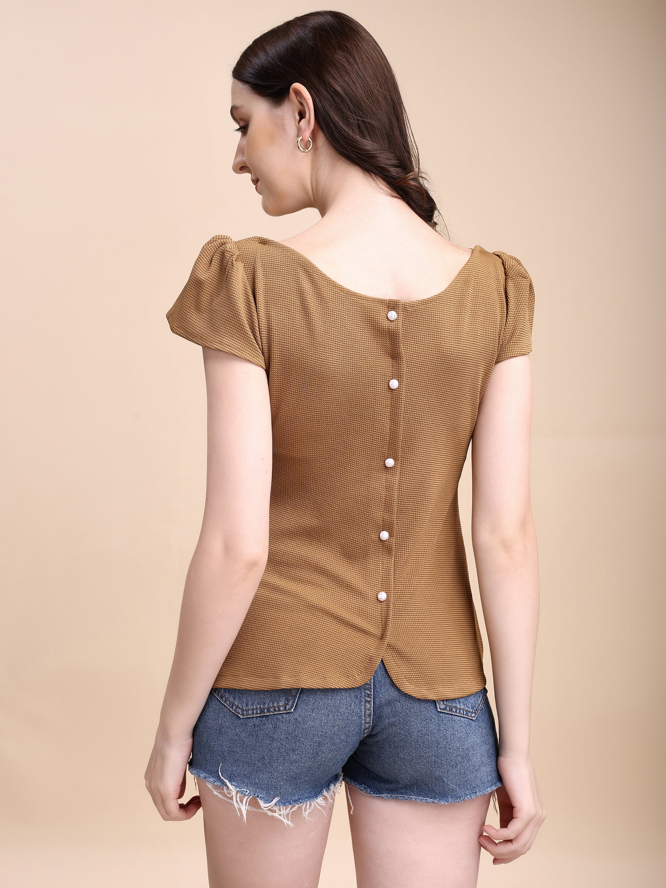 Kinjo Women Solid Formal Tops