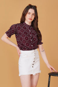 Women Printed Pure Cotton Top