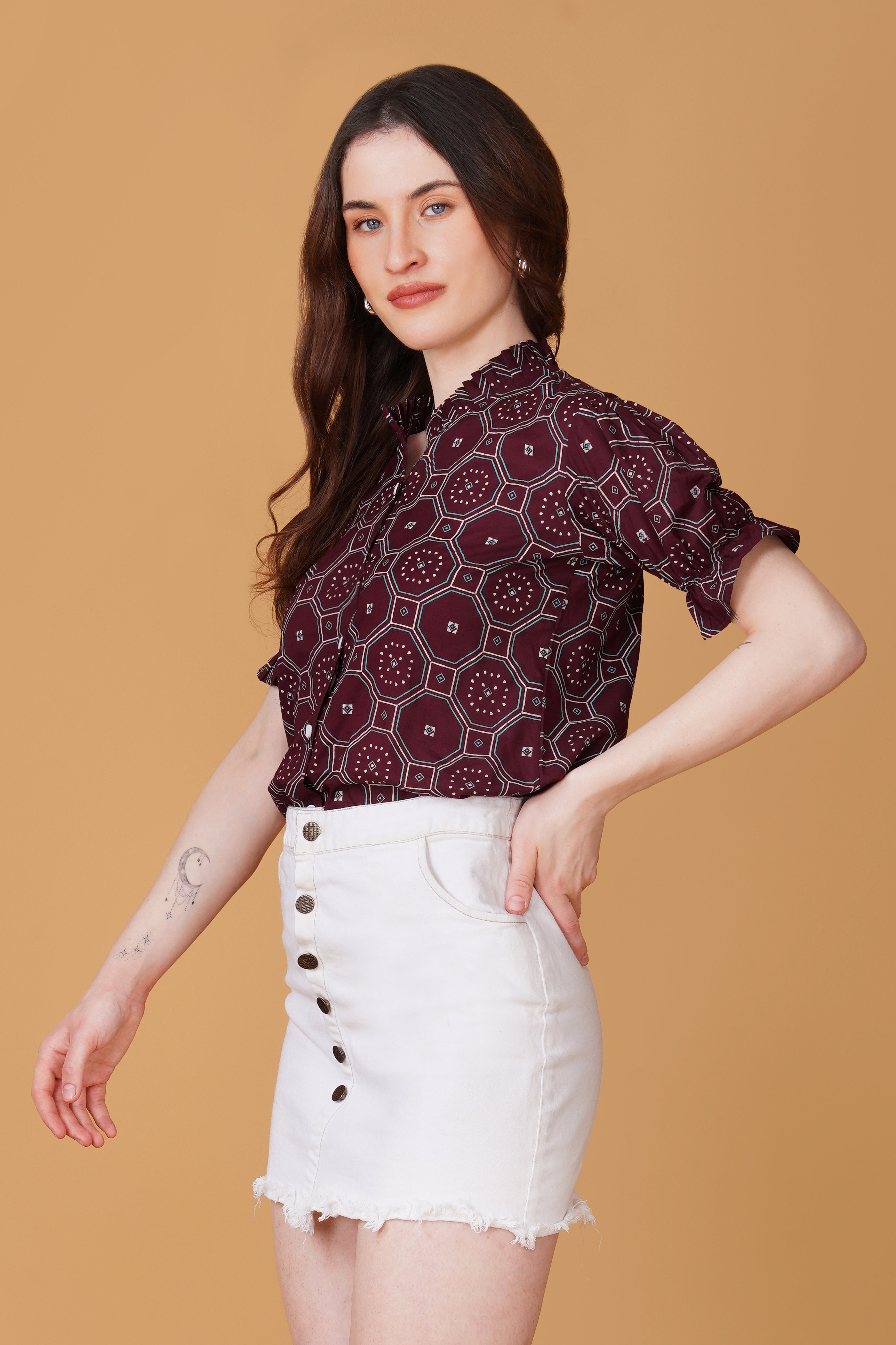 Women Printed Pure Cotton Top