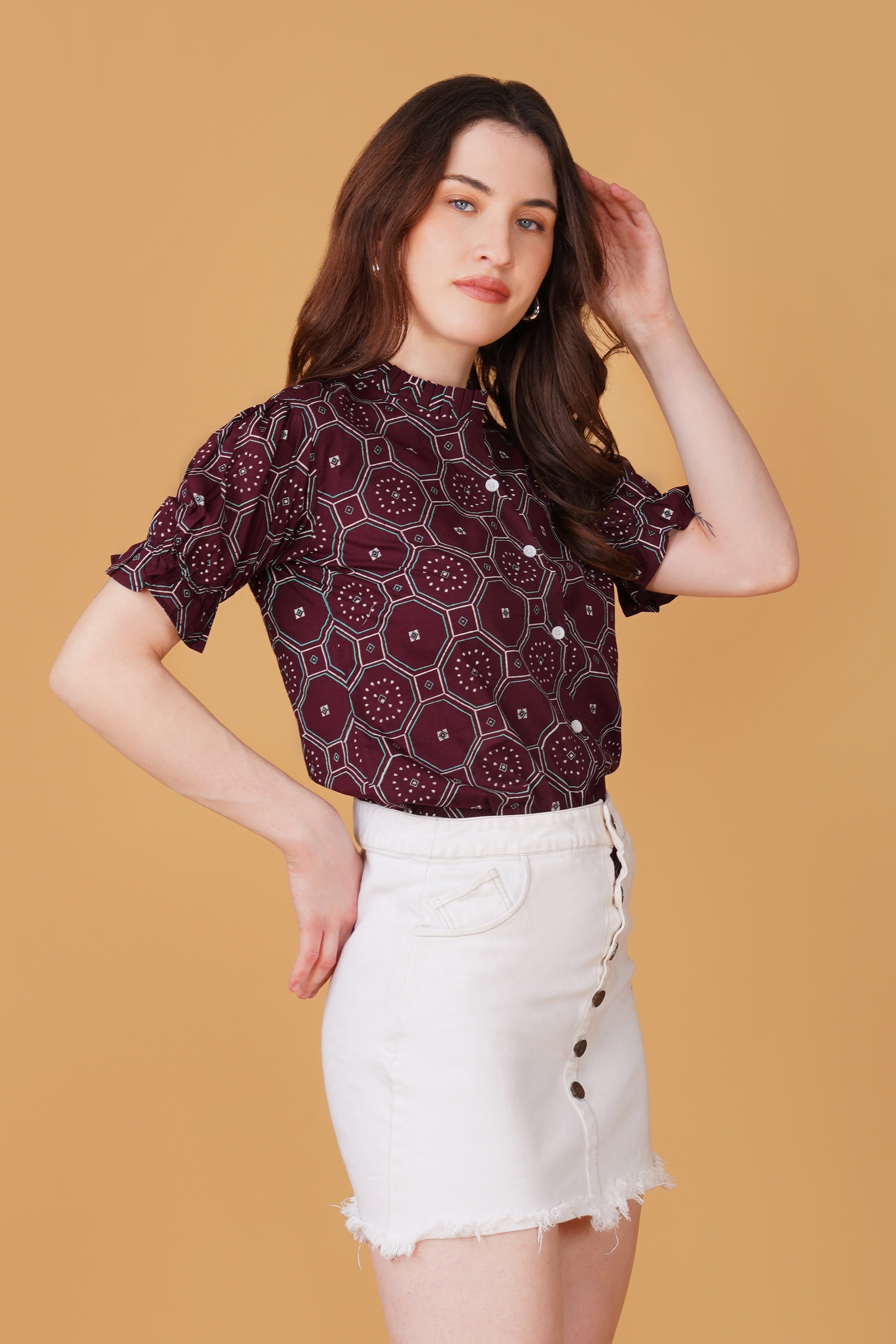 Women Printed Pure Cotton Top
