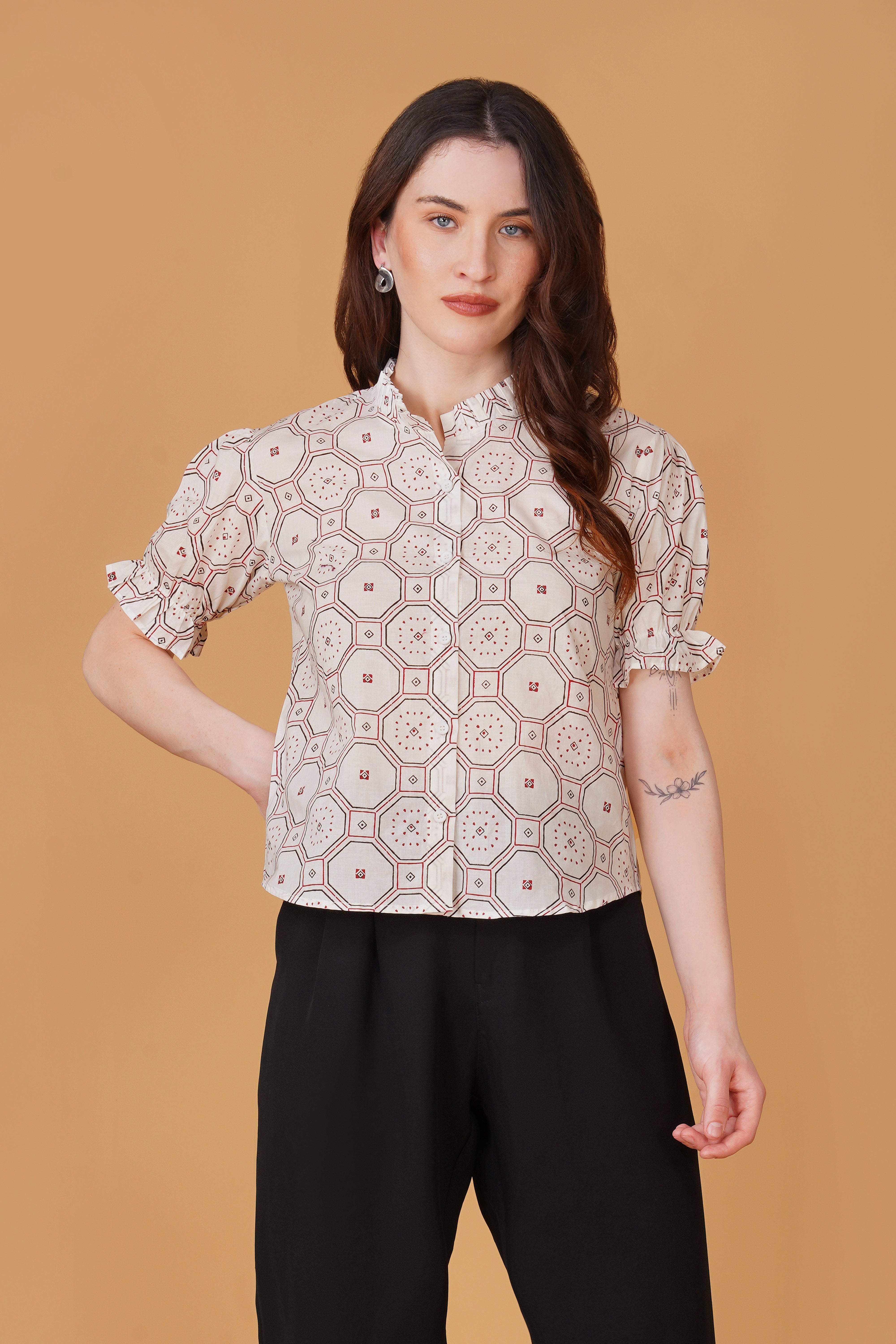 Women Printed Pure Cotton Top