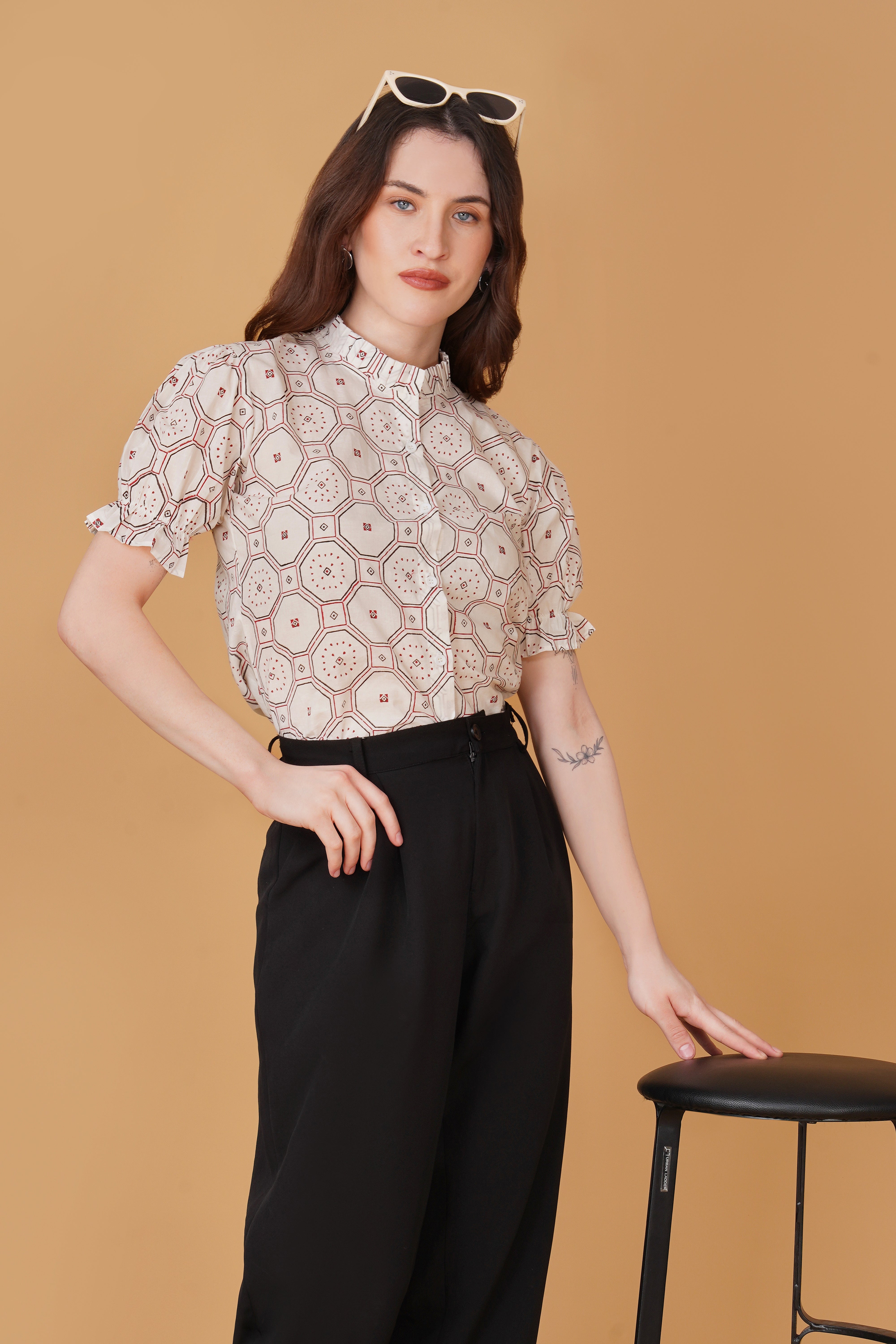 Women Printed Pure Cotton Top