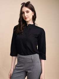 Women Solid Office Wear Shirts