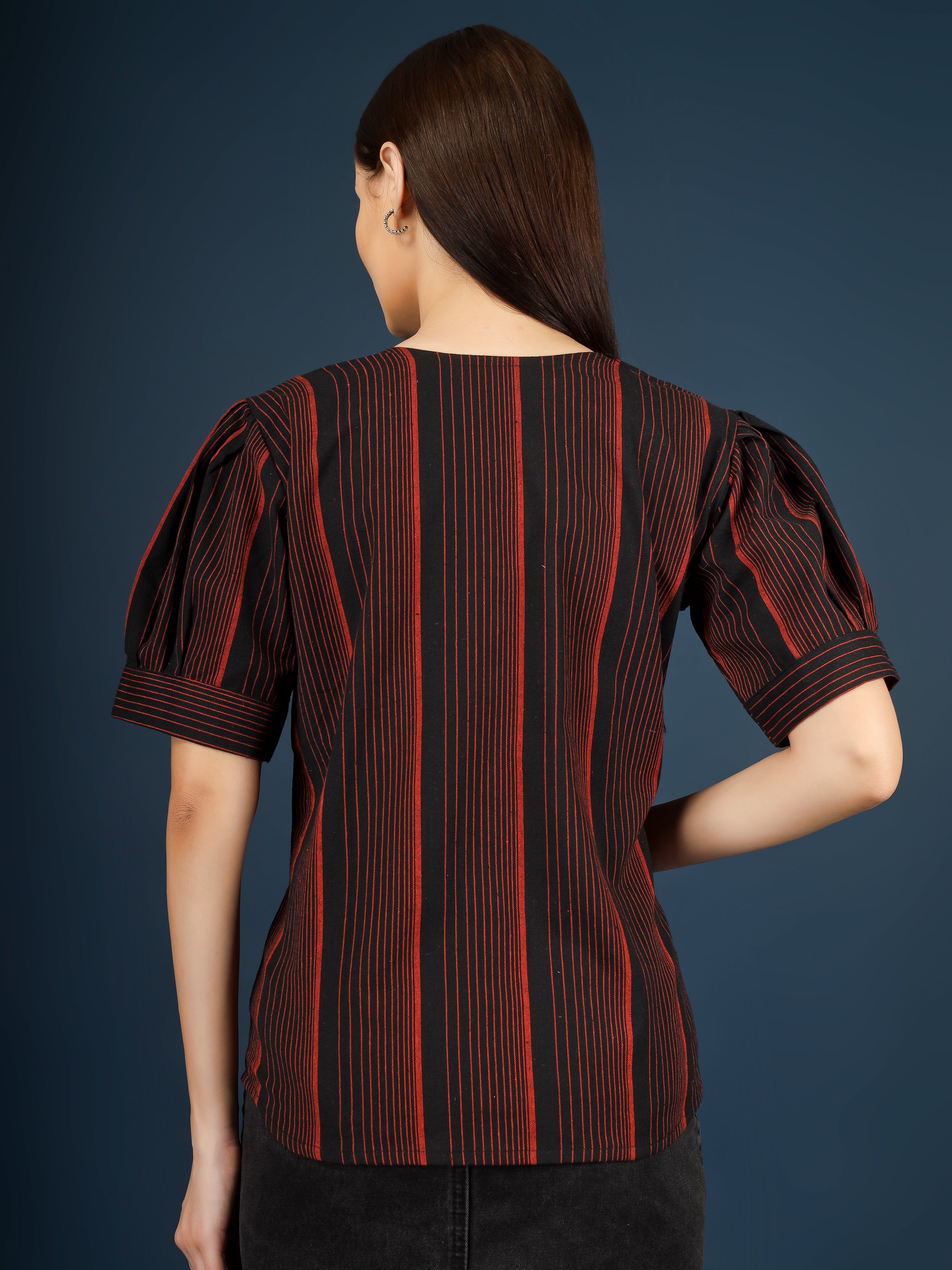 Women Checked Formal Tops