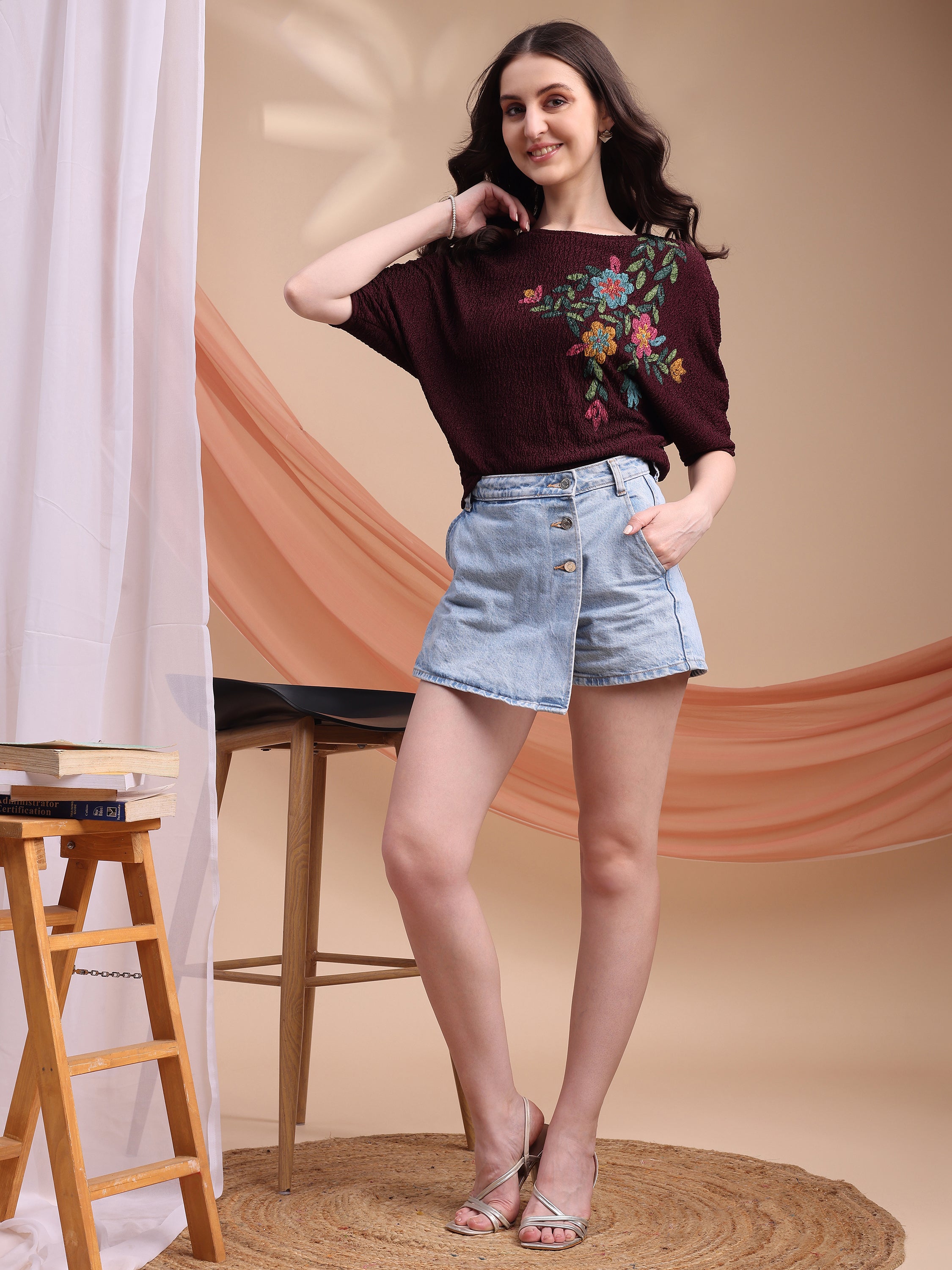 Hand Printed Oversized Top