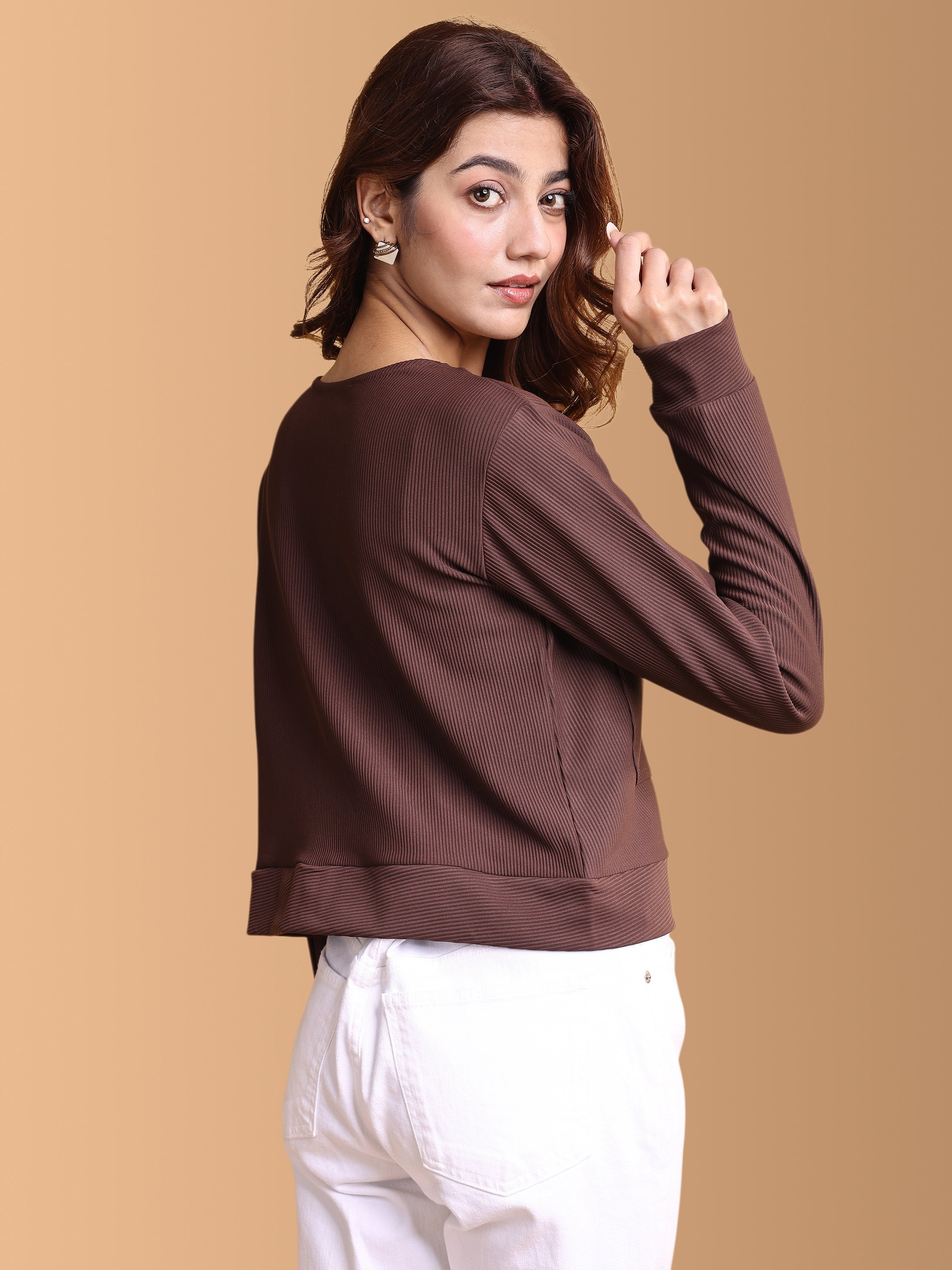 Women Solid Cardigan Top