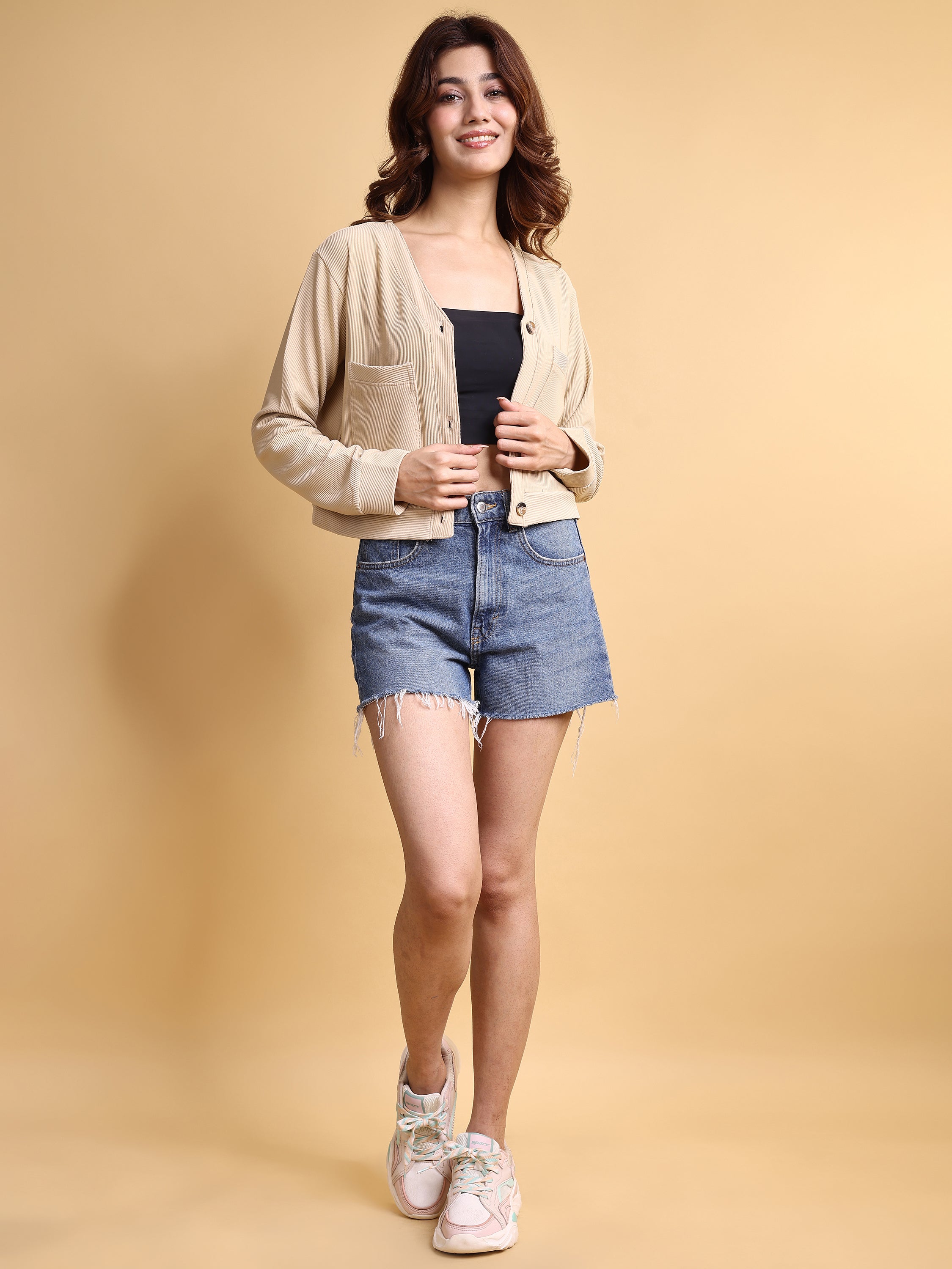 Women Solid Cardigan Top