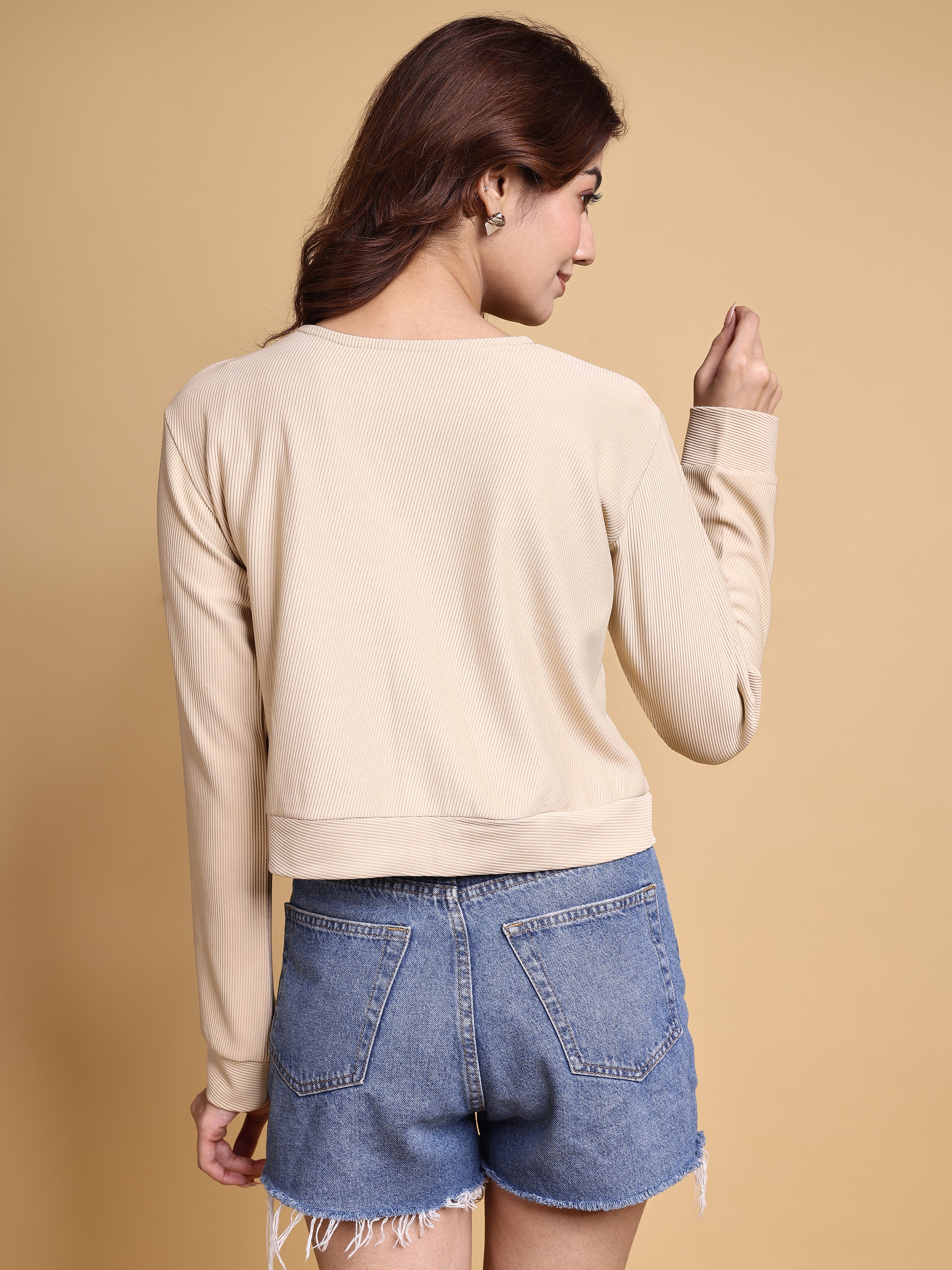 Women Solid Cardigan Top