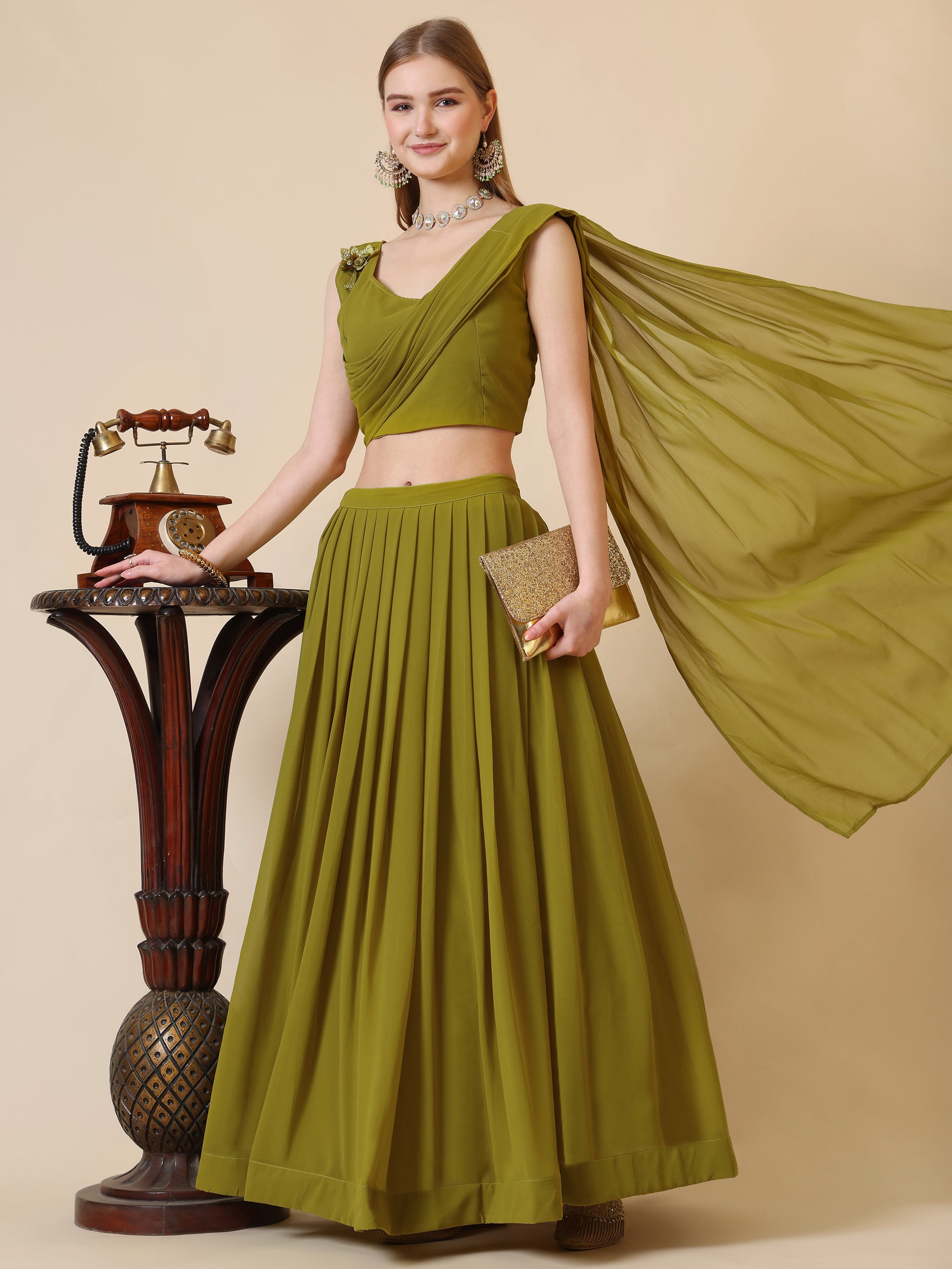 Ready to Wear Lehenga Choli Three Piece Set