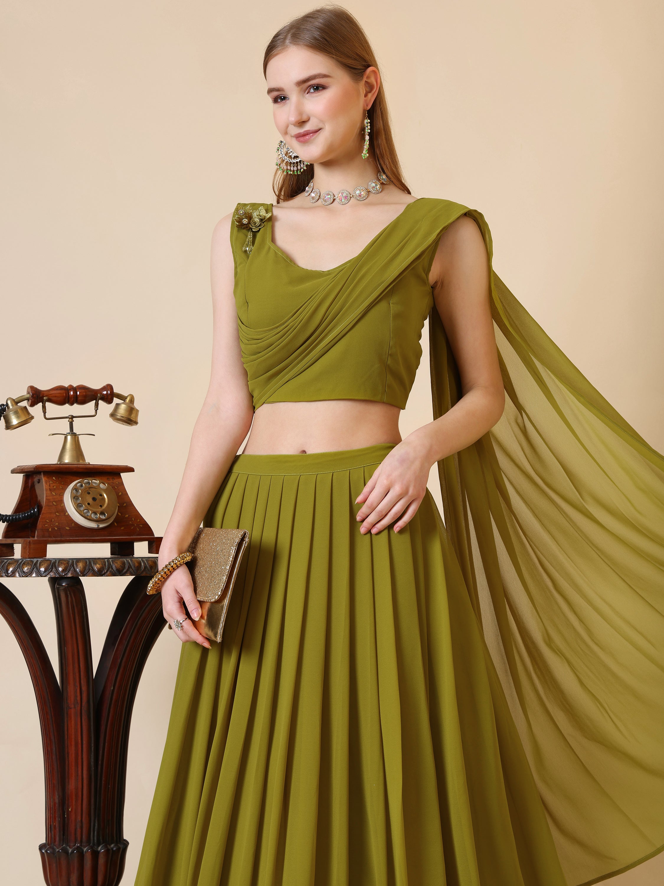 Ready to Wear Lehenga Choli Three Piece Set
