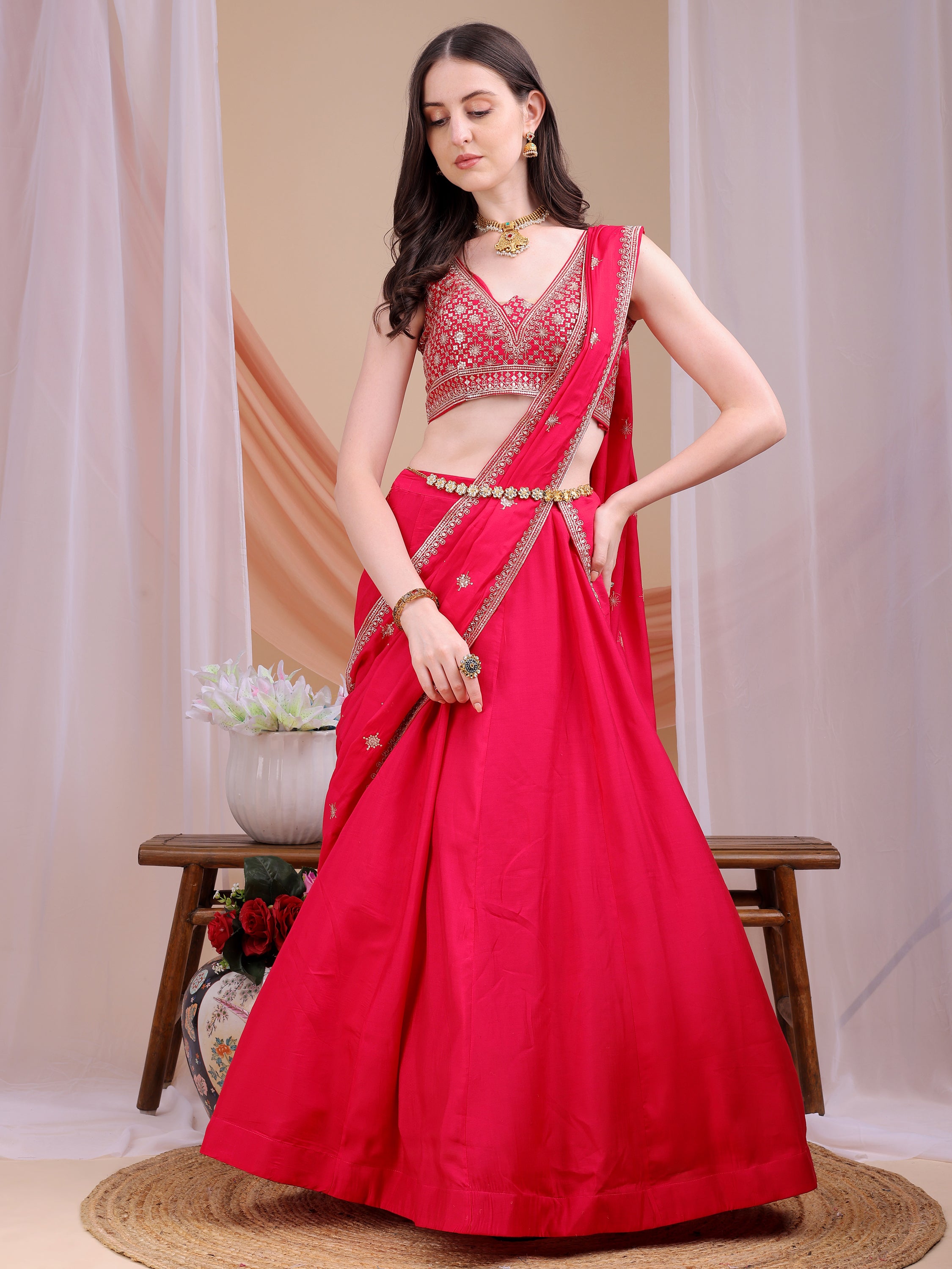 Ready to Wear Lehenga Choli Three Piece Set