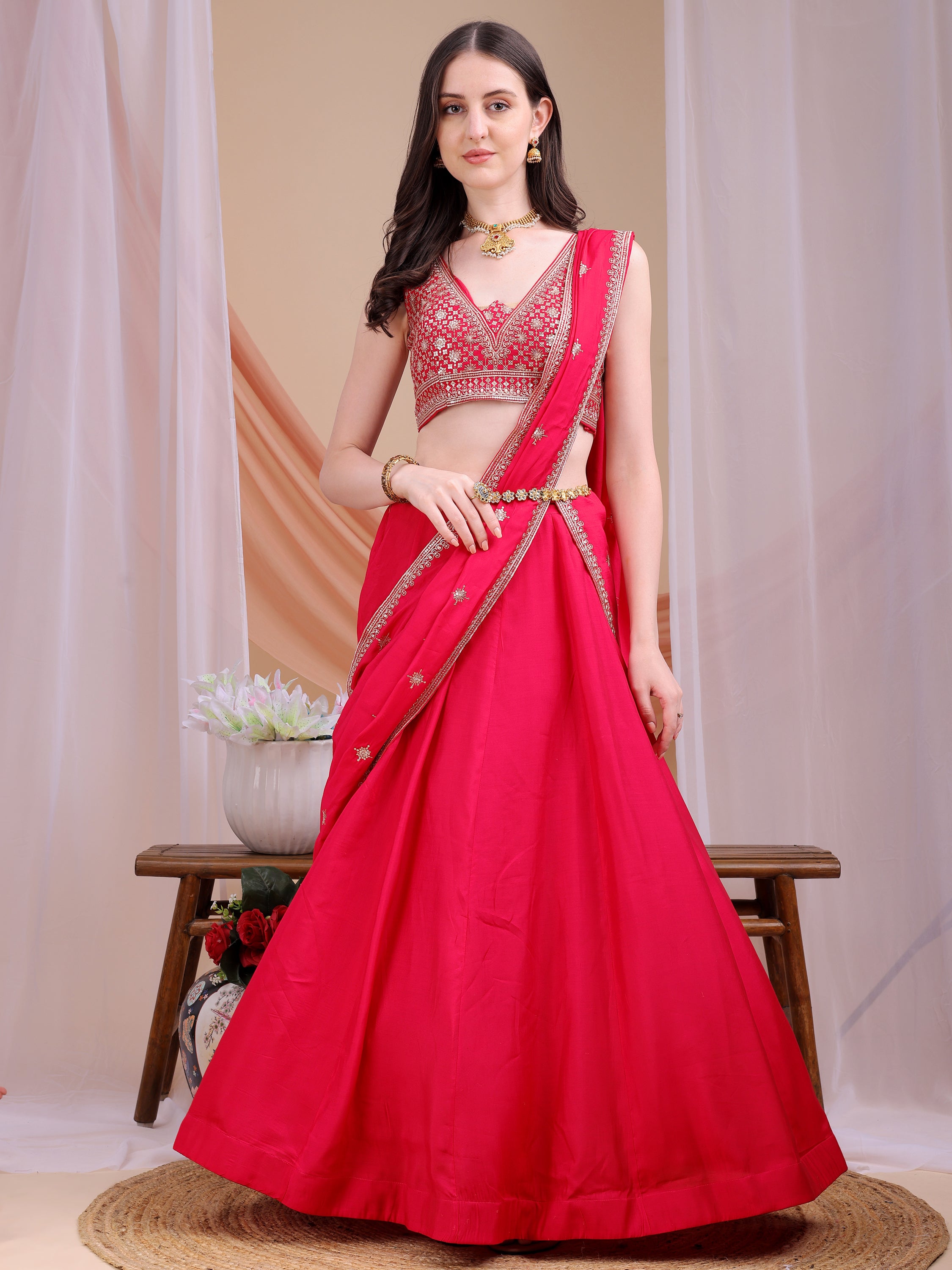 Ready to Wear Lehenga Choli Three Piece Set