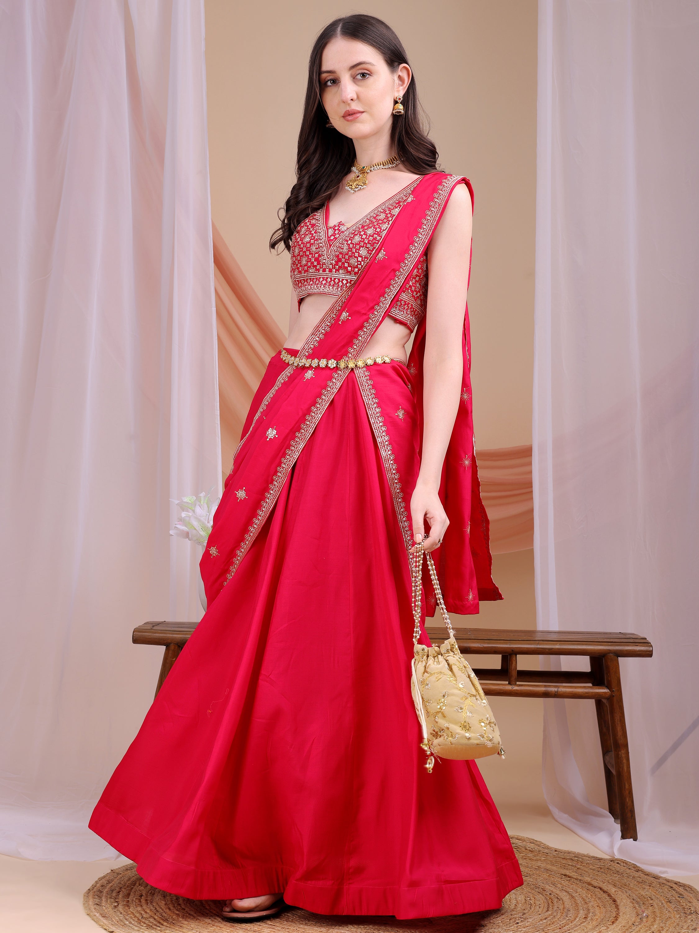 Ready to Wear Lehenga Choli Three Piece Set